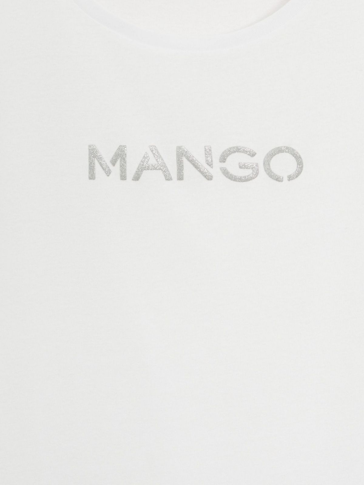  טי שירט עם הדפס לוגו מטאלי של MANGO
