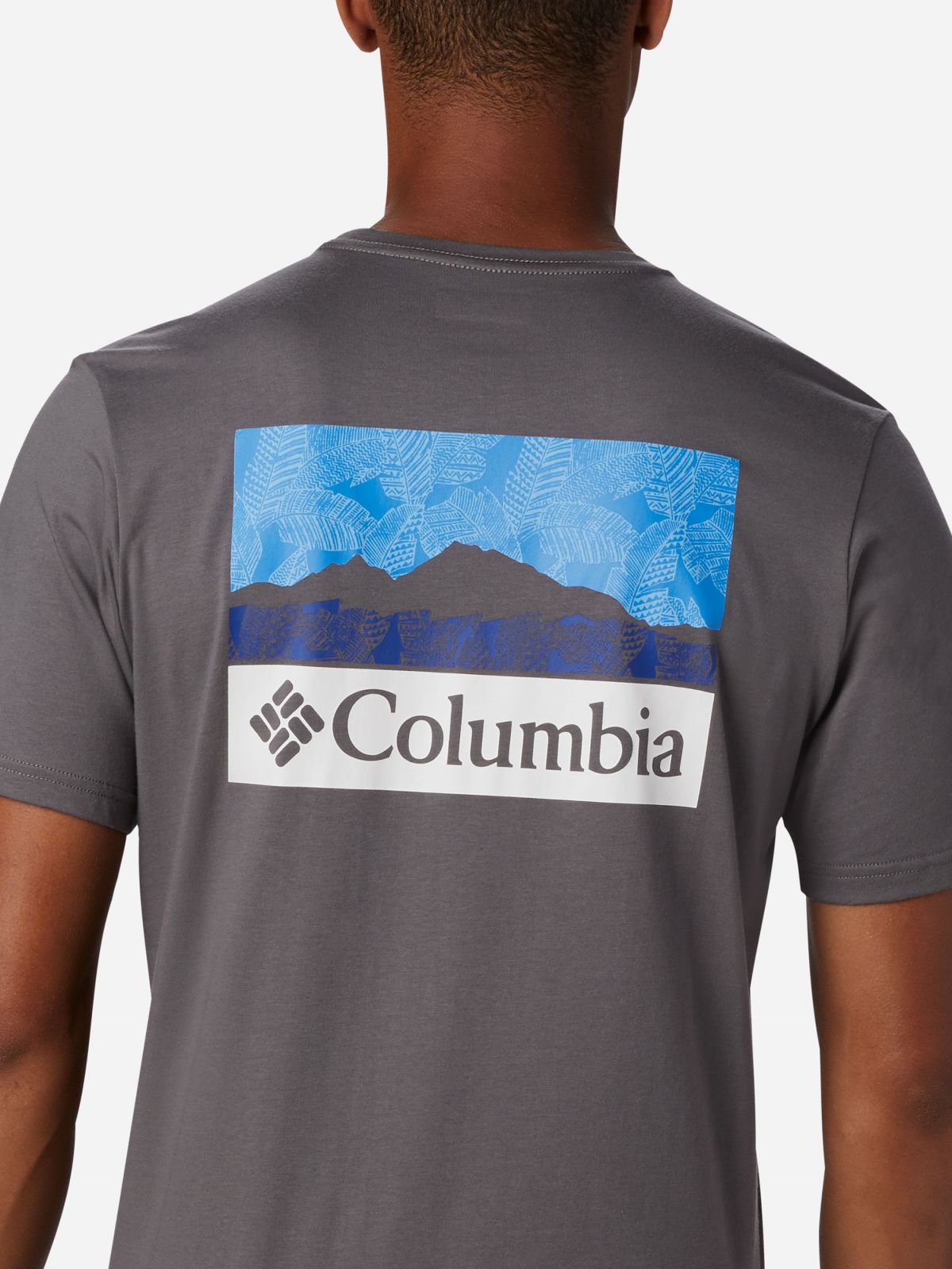  טי שירט עם הדפס לוגו של COLUMBIA