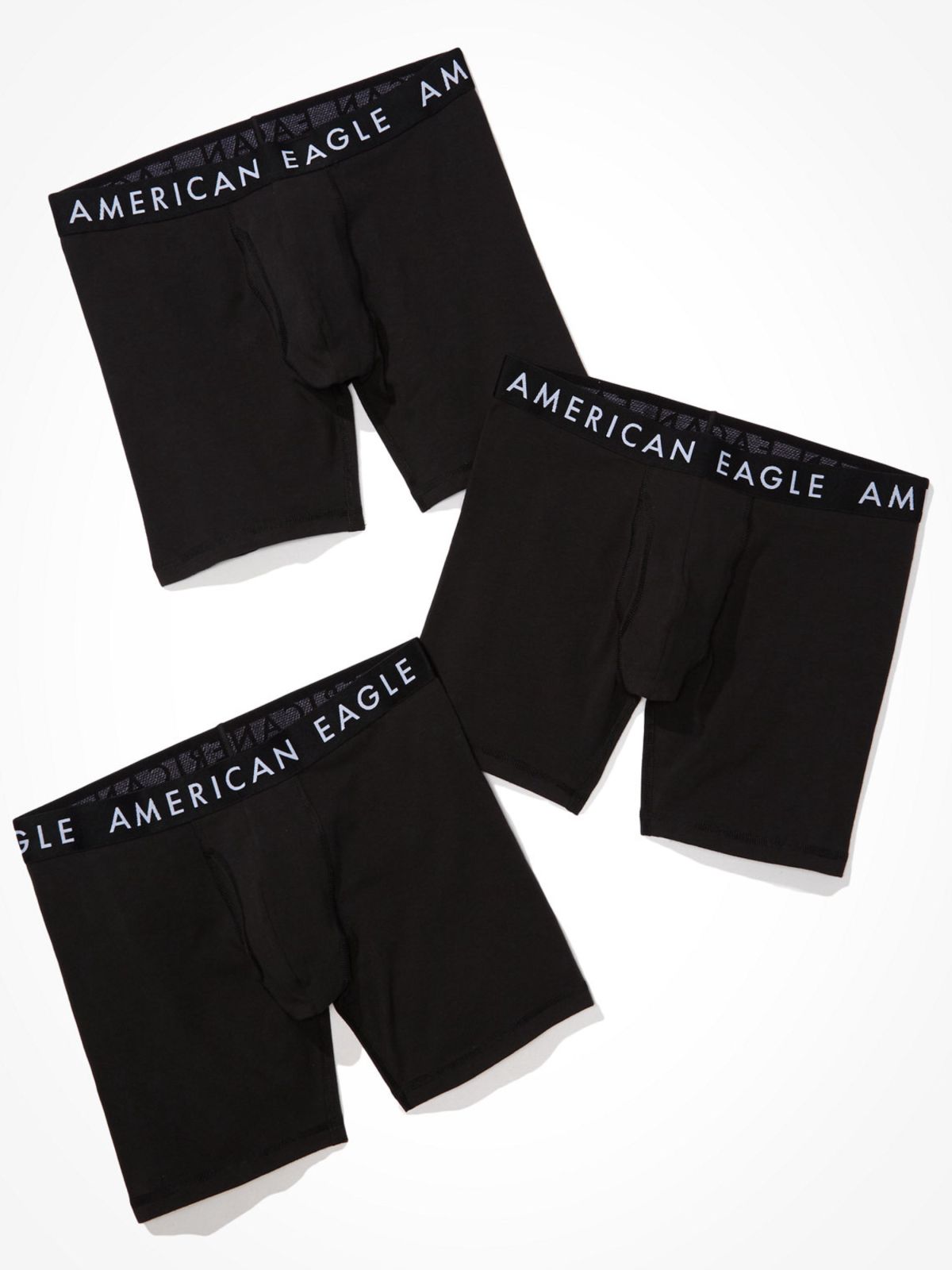  מארז 3 תחתוני בוקסר עם לוגו רץ / גברים של AMERICAN EAGLE