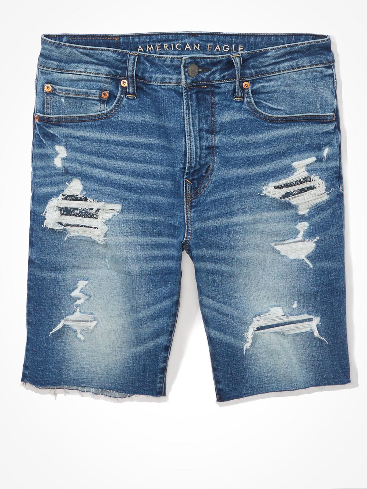  ג'ינס קצר עם קרעים ווש / גברים של AMERICAN EAGLE