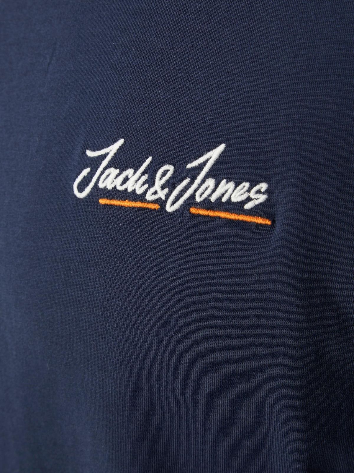  טי שירט עם רקמת לוגו של JACK AND JONES
