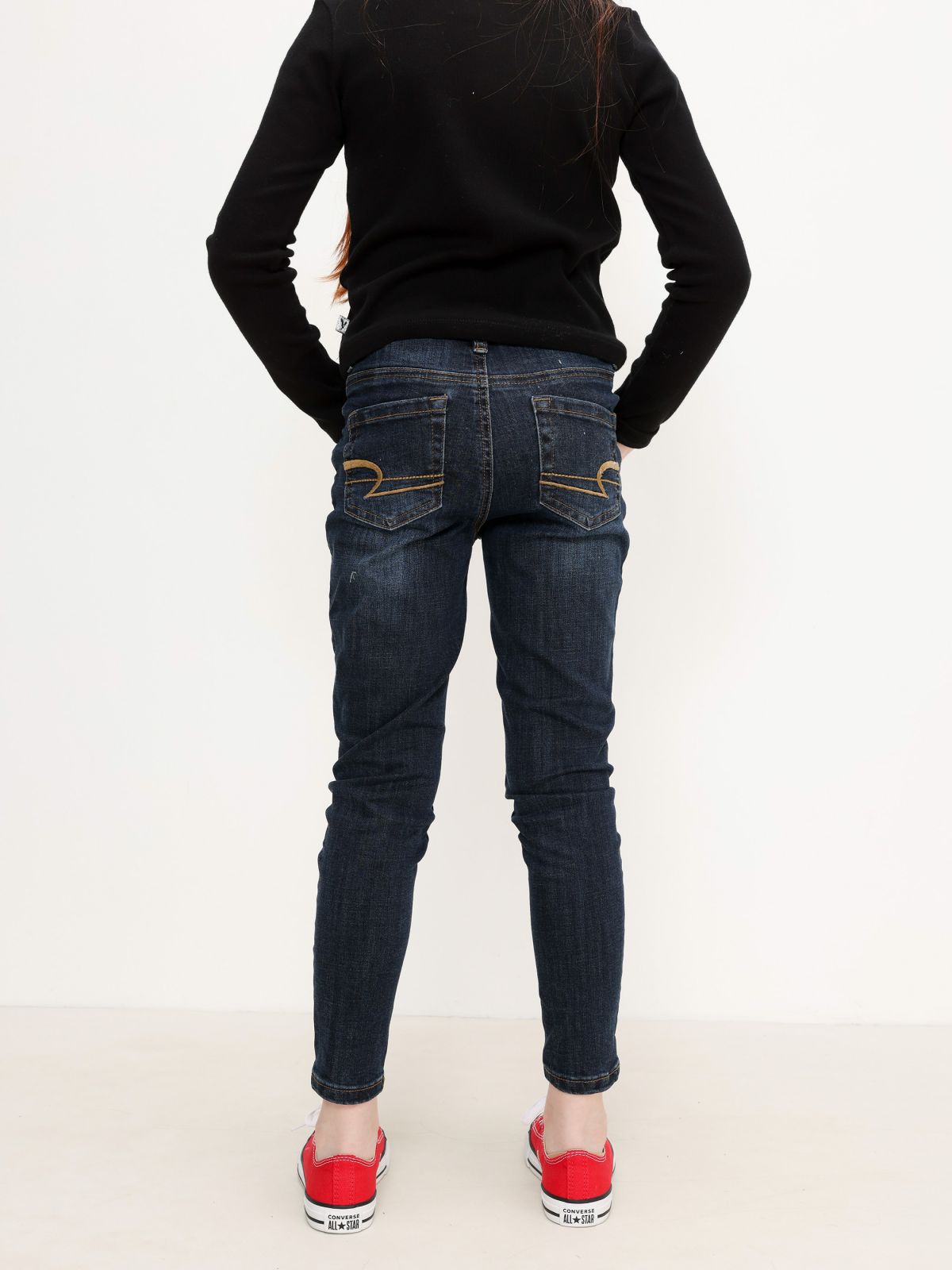  ג'ינס ארוך בשטיפה כהה / בנות של AMERICAN EAGLE