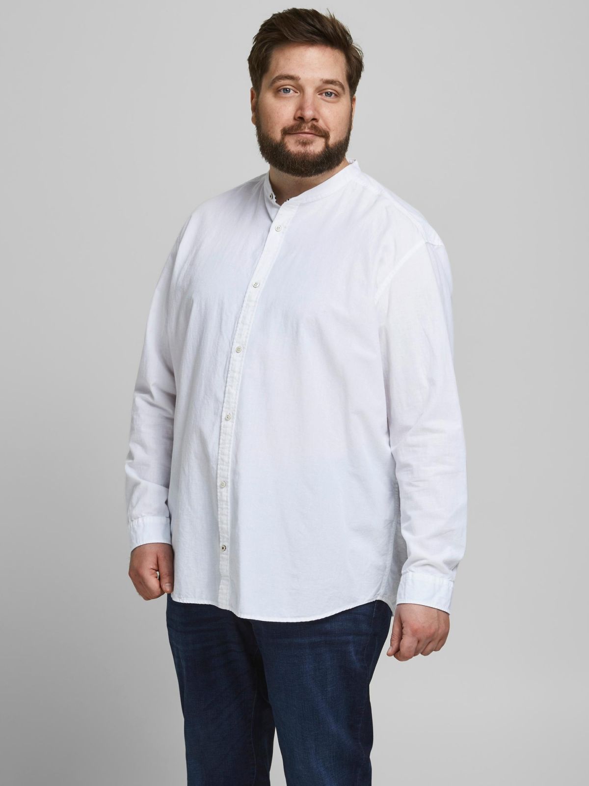  חולצת פשתן מכופתרת / Plus size של JACK AND JONES