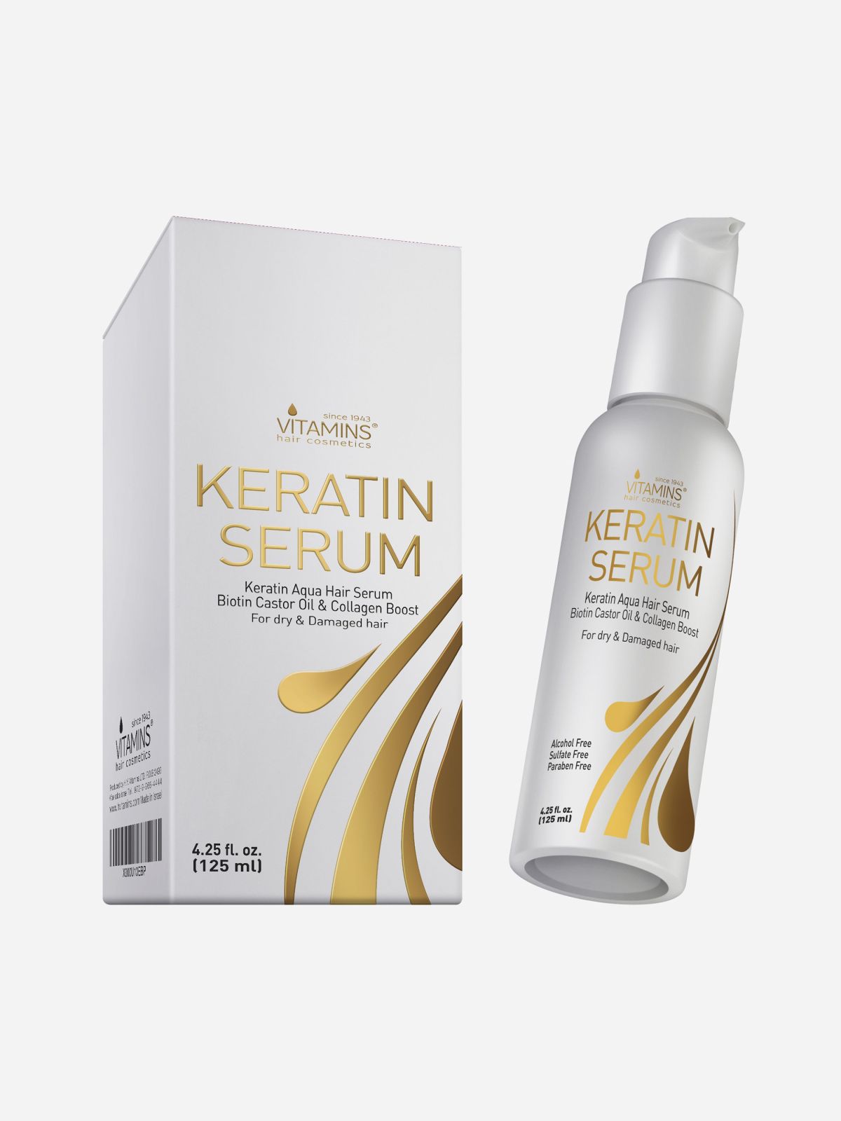   סרום קרטין ביוטין וקולגן - Keratin Biotin& Collagen Hair Serum של VITAMINS