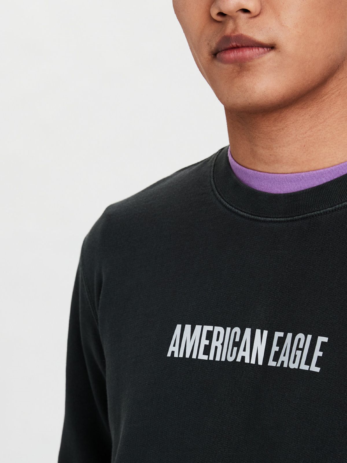  סווטשירט עם הדפס לוגו של AMERICAN EAGLE