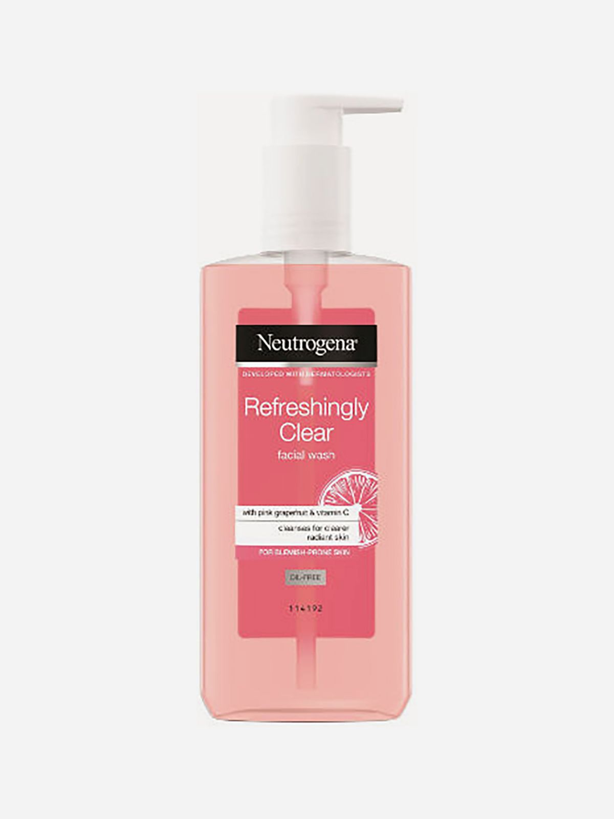  תרחיץ משאבה אשכולית ורודה Refreshingly Clear Pink Face Wash של NEUTROGENA