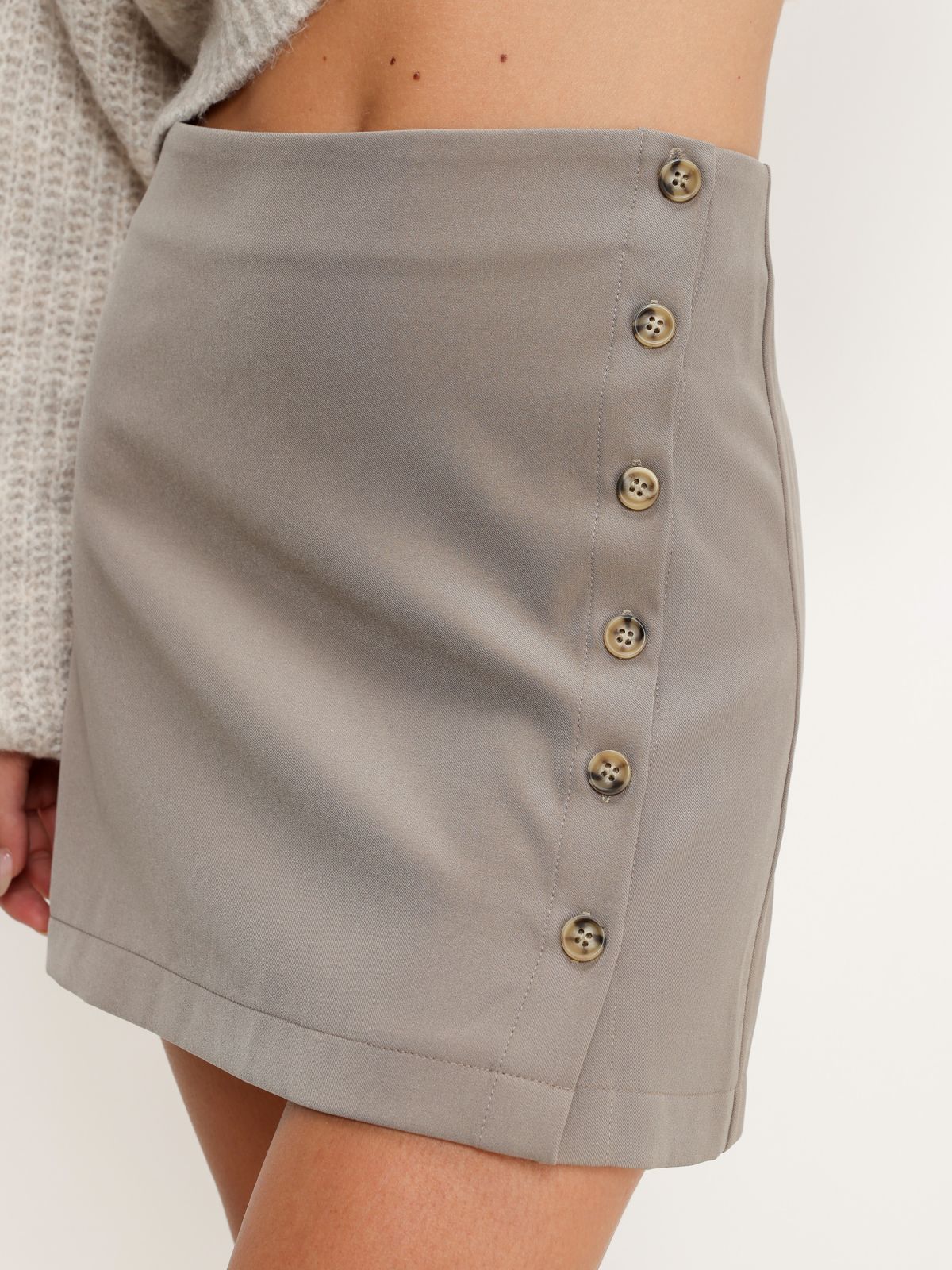  חצאית מיני עם כפתורים של TERMINAL X