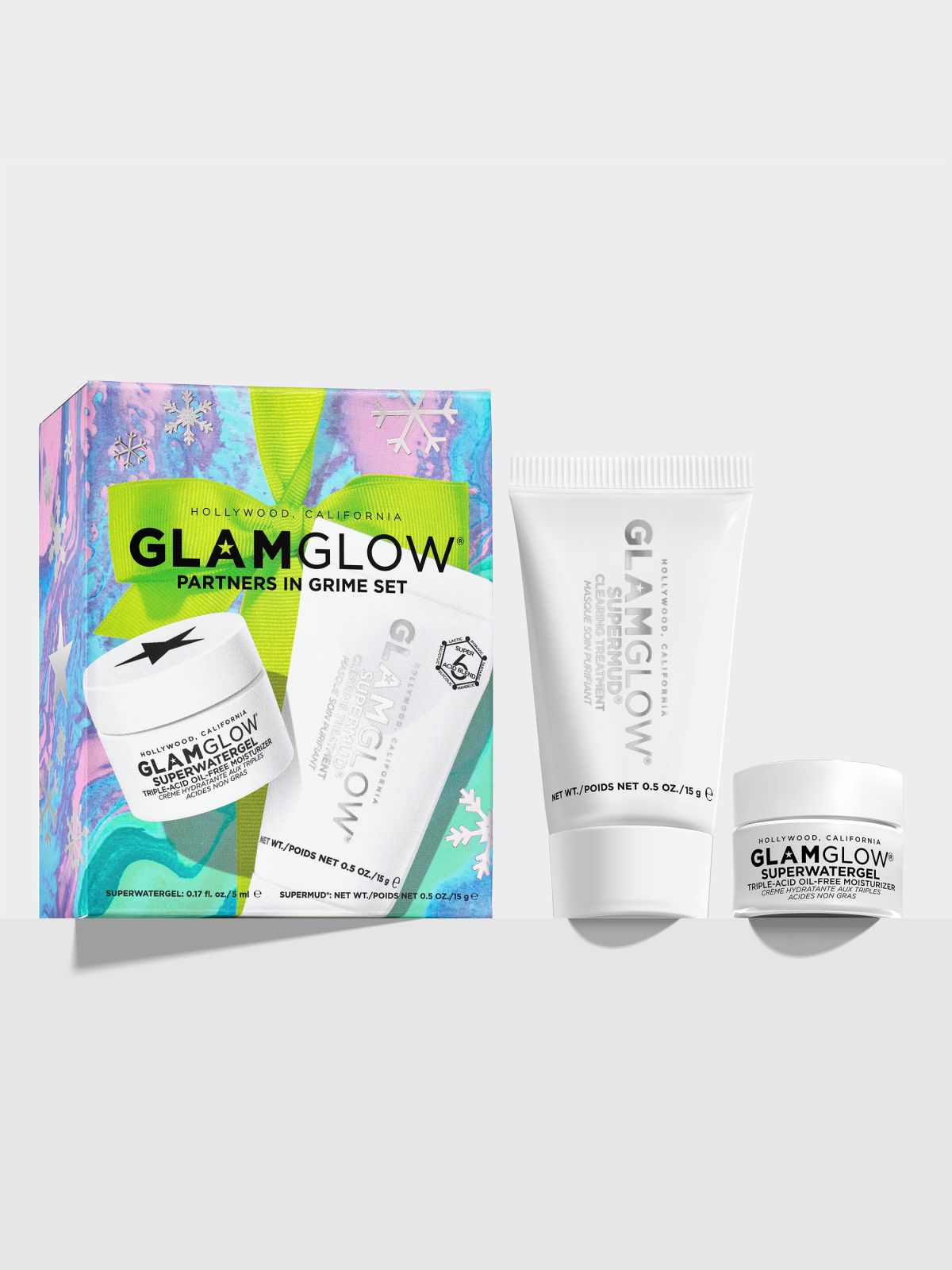  מארז מוצרים מובילים לטיהור עור הפנים Partners In Grime Set של GLAMGLOW