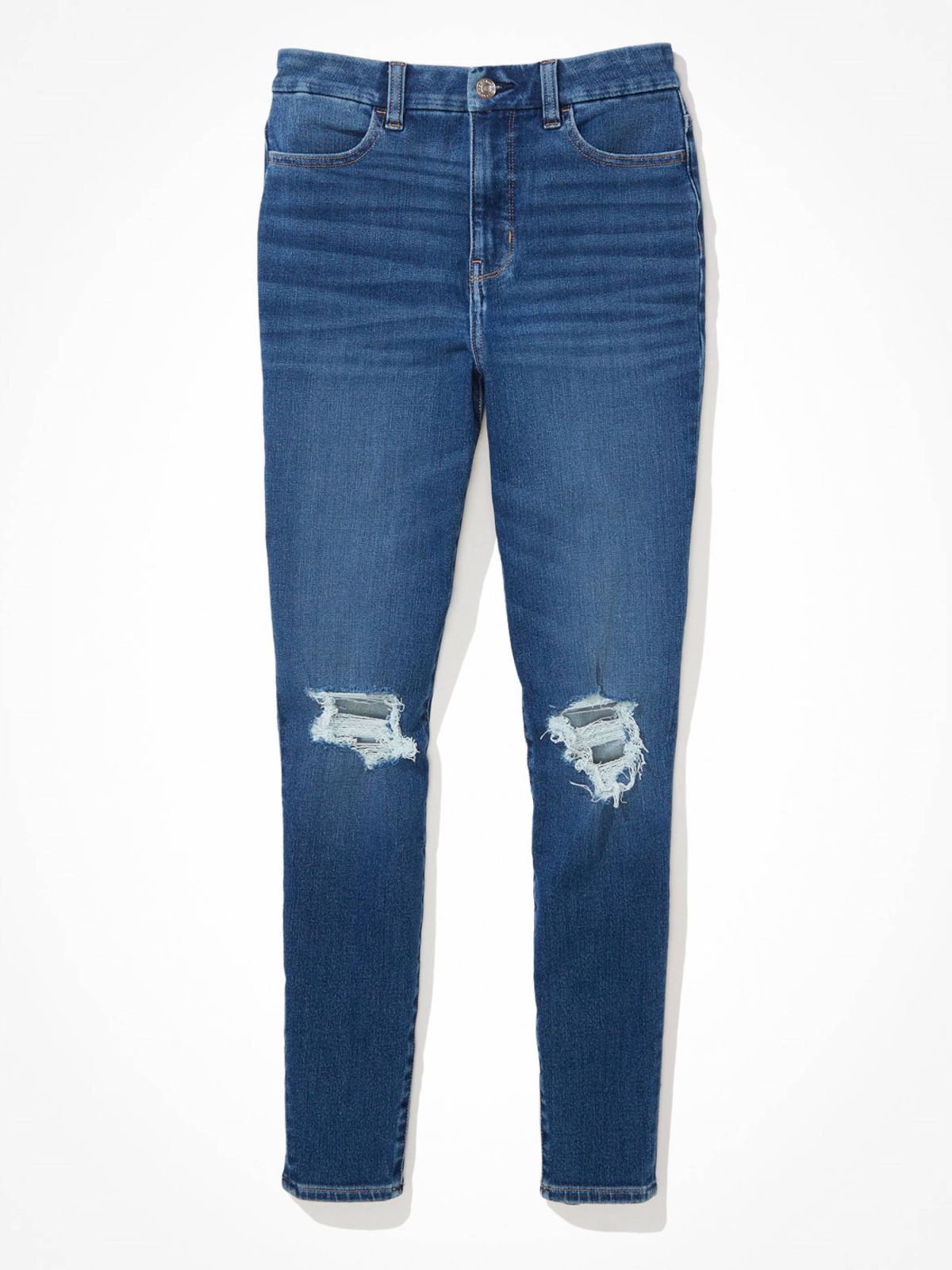  ג'ינס עם קרעים בגזרת Curvy Hi-Rise של AMERICAN EAGLE