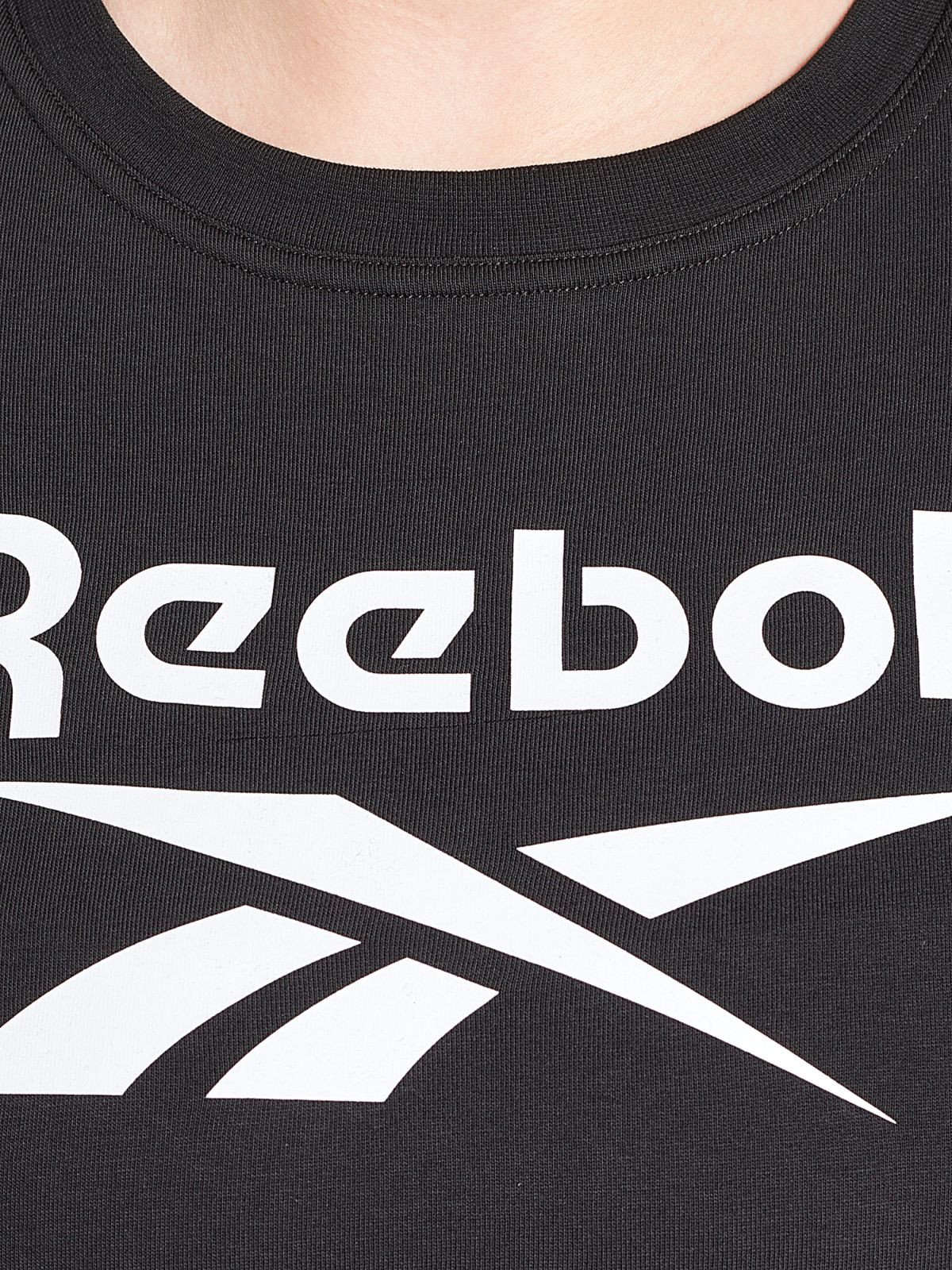  טי שירט קרופ עם הדפס לוגו / PLUS SIZE של REEBOK