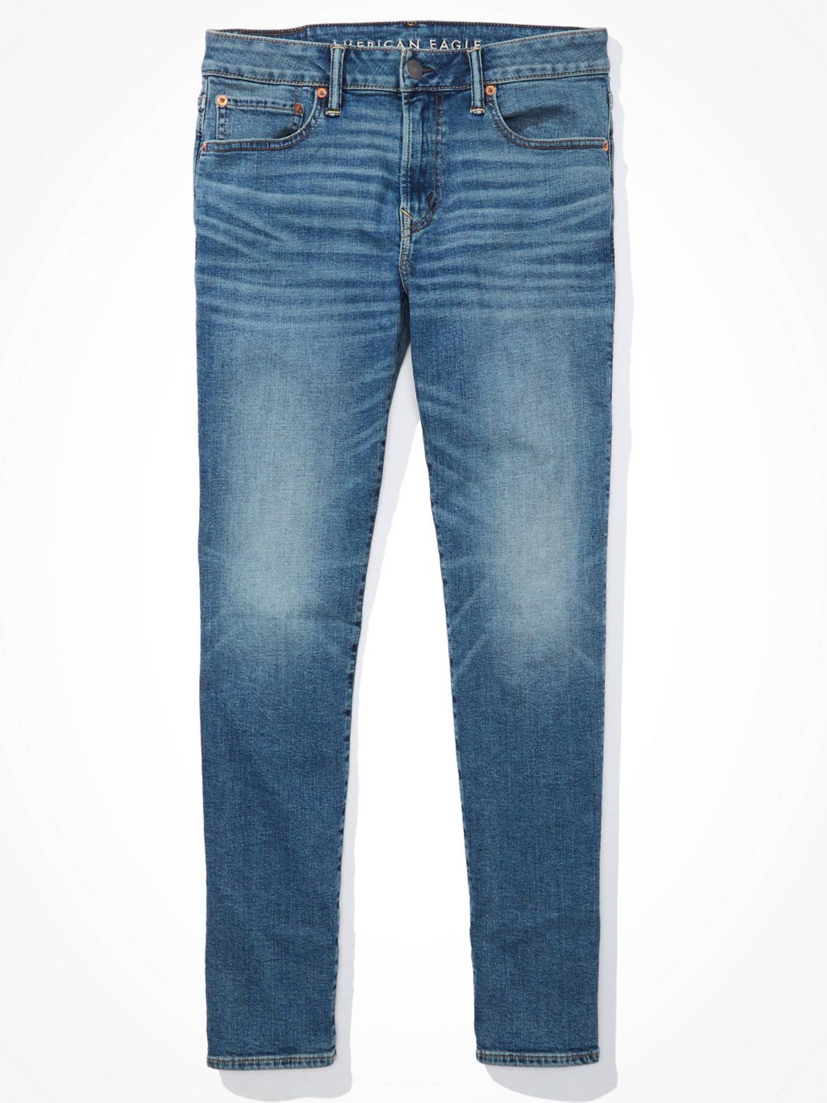  ג'ינס ארוך בשטיפה בהירה בגזרת Slim Straight של AMERICAN EAGLE