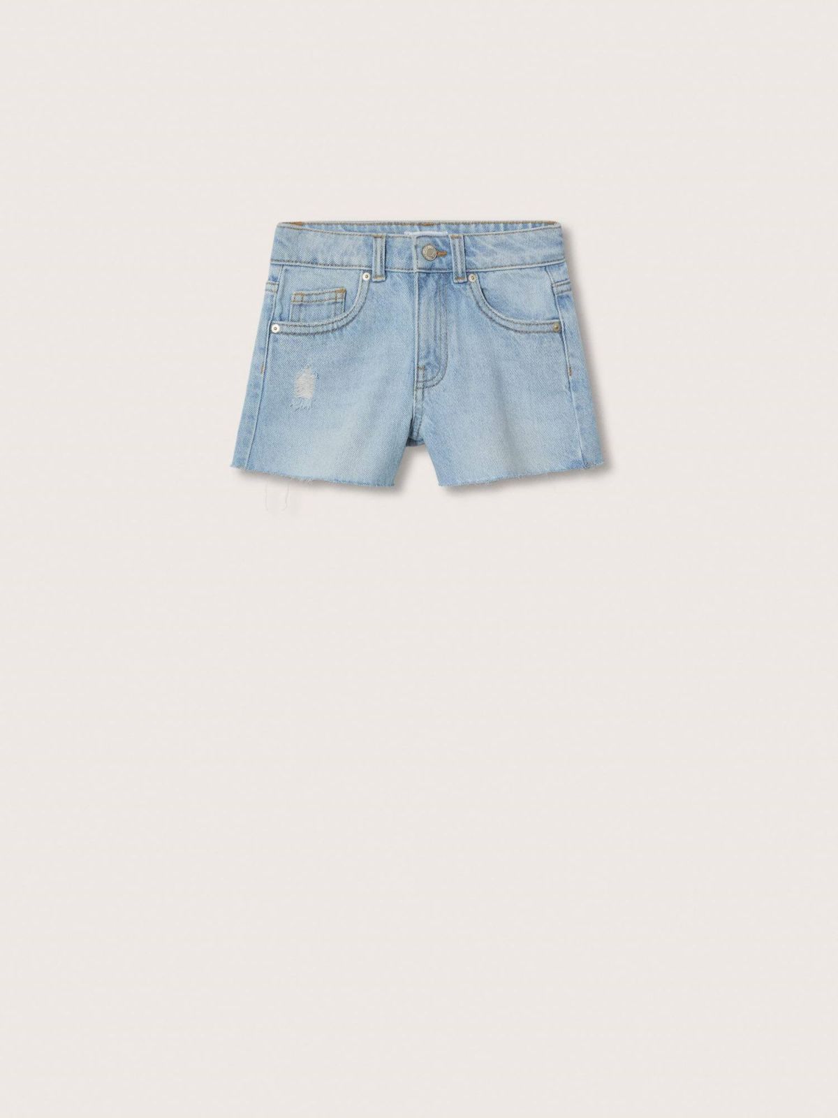  מכנסי ג'ינס קצרים בשילוב קרעים / בנות של MANGO