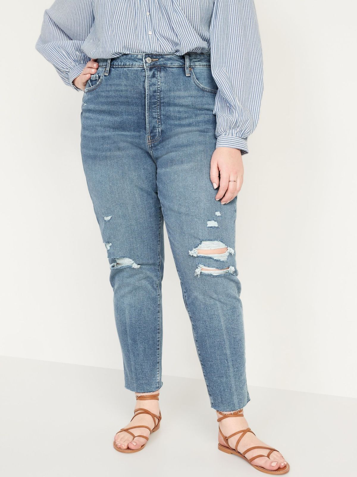  ג'ינס גבוה עם קרעים / נשים של OLD NAVY