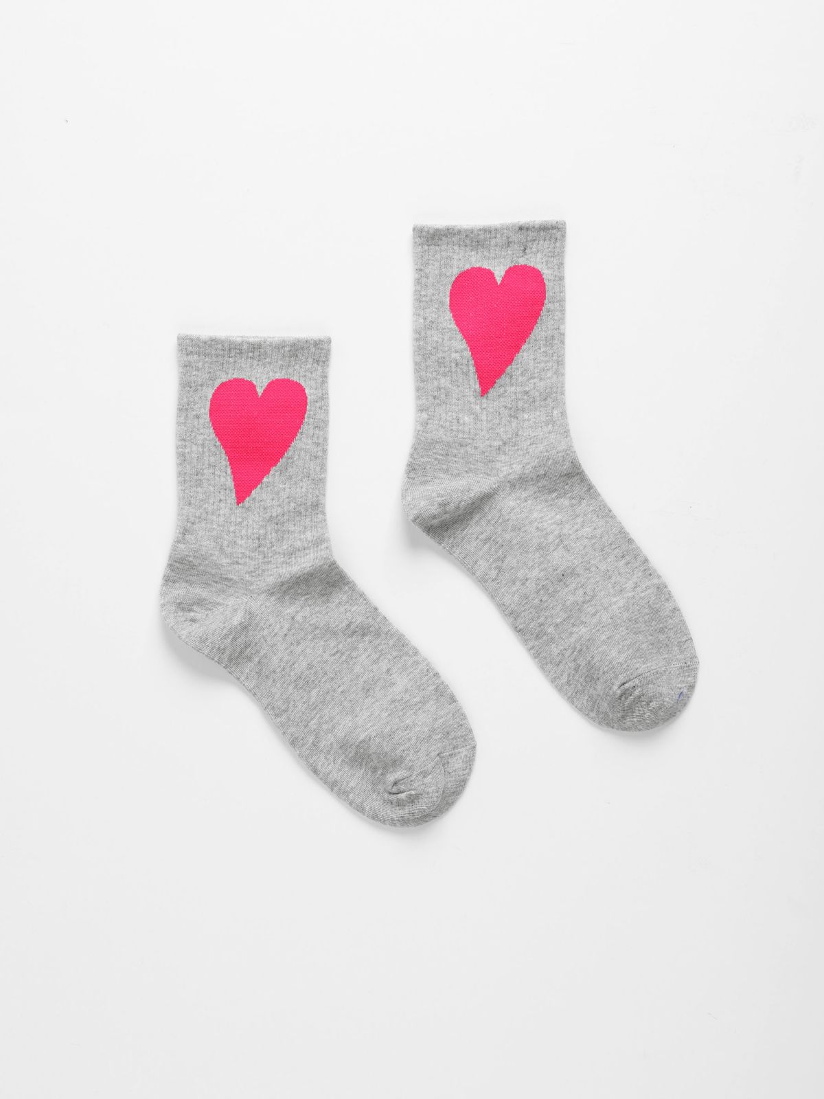  מארז 2 זוגות גרביים עם הדפס לבבות של QUESTION MARK