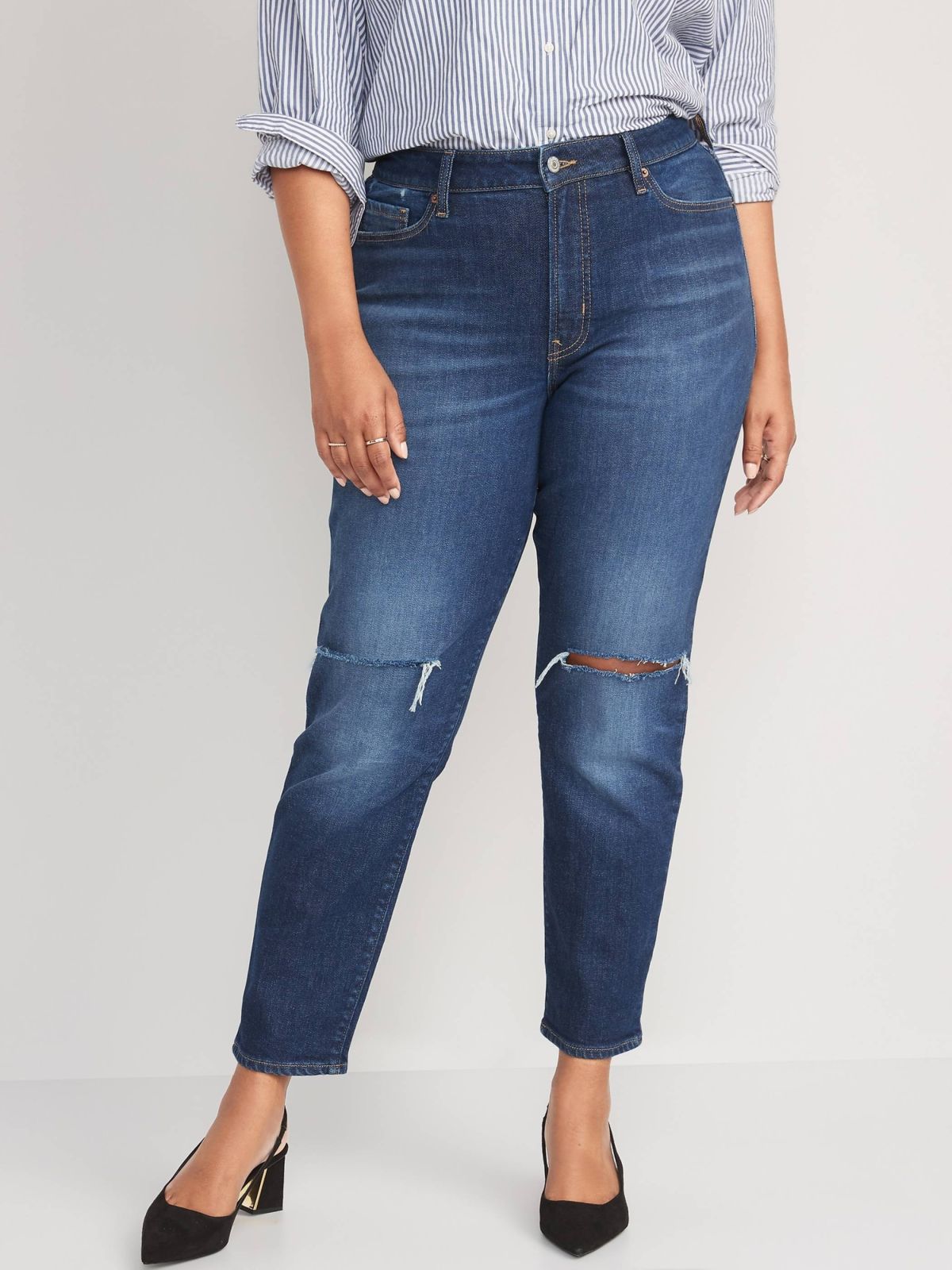  ג'ינס ארוך עם עיטורי קרעים של OLD NAVY