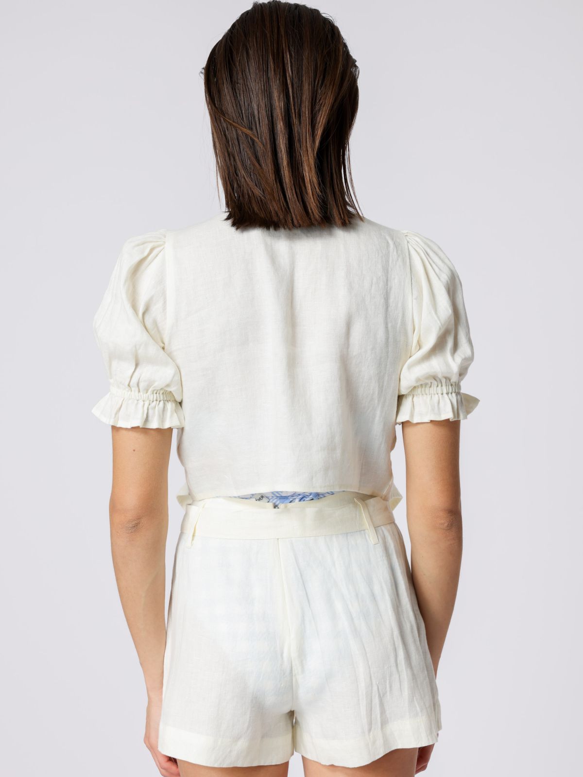  חולצת פשתן עם קשירה של SHANI SHEMER