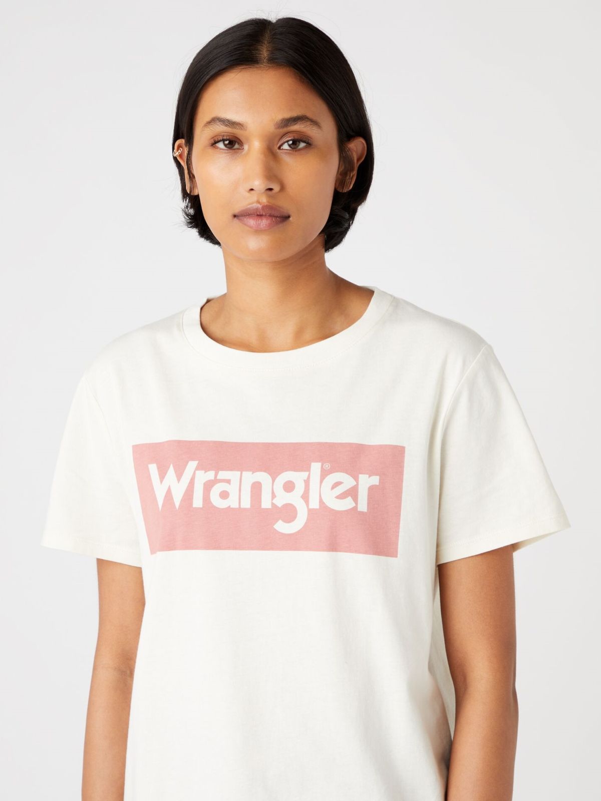  טי שירט עם הדפס לוגו של WRANGLER