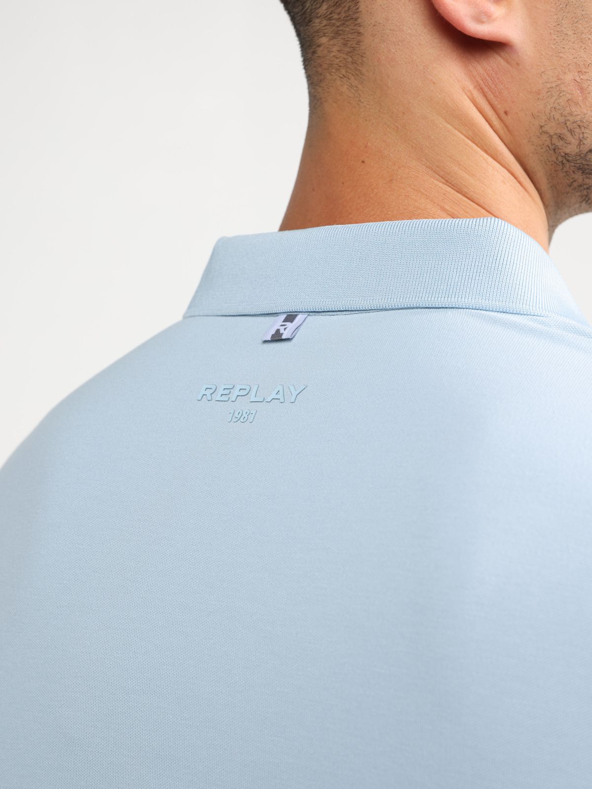  חולצת פולו עם רקמת לוגו של REPLAY