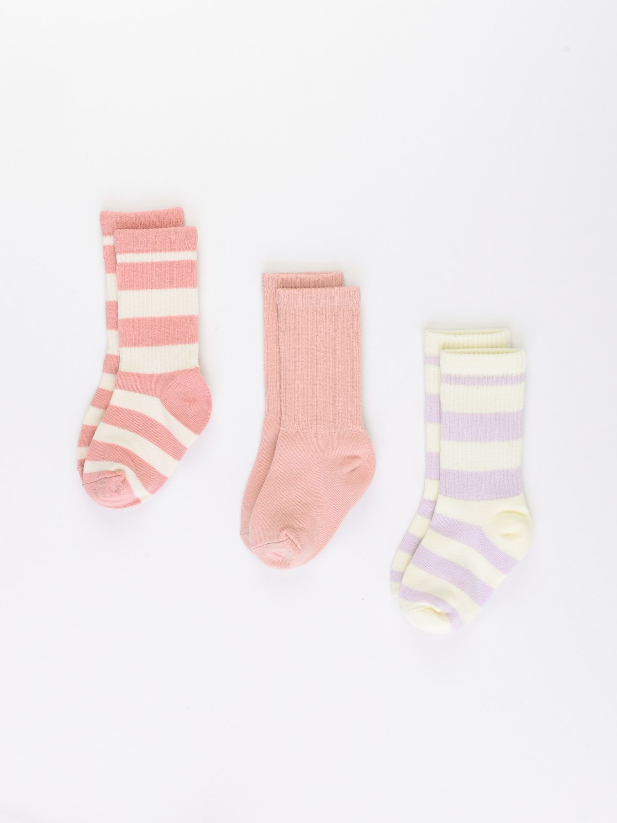  מארז 3 זוגות גרביים בהדפס פסים בצבעים שונים / ילדים של TERMINAL X KIDS