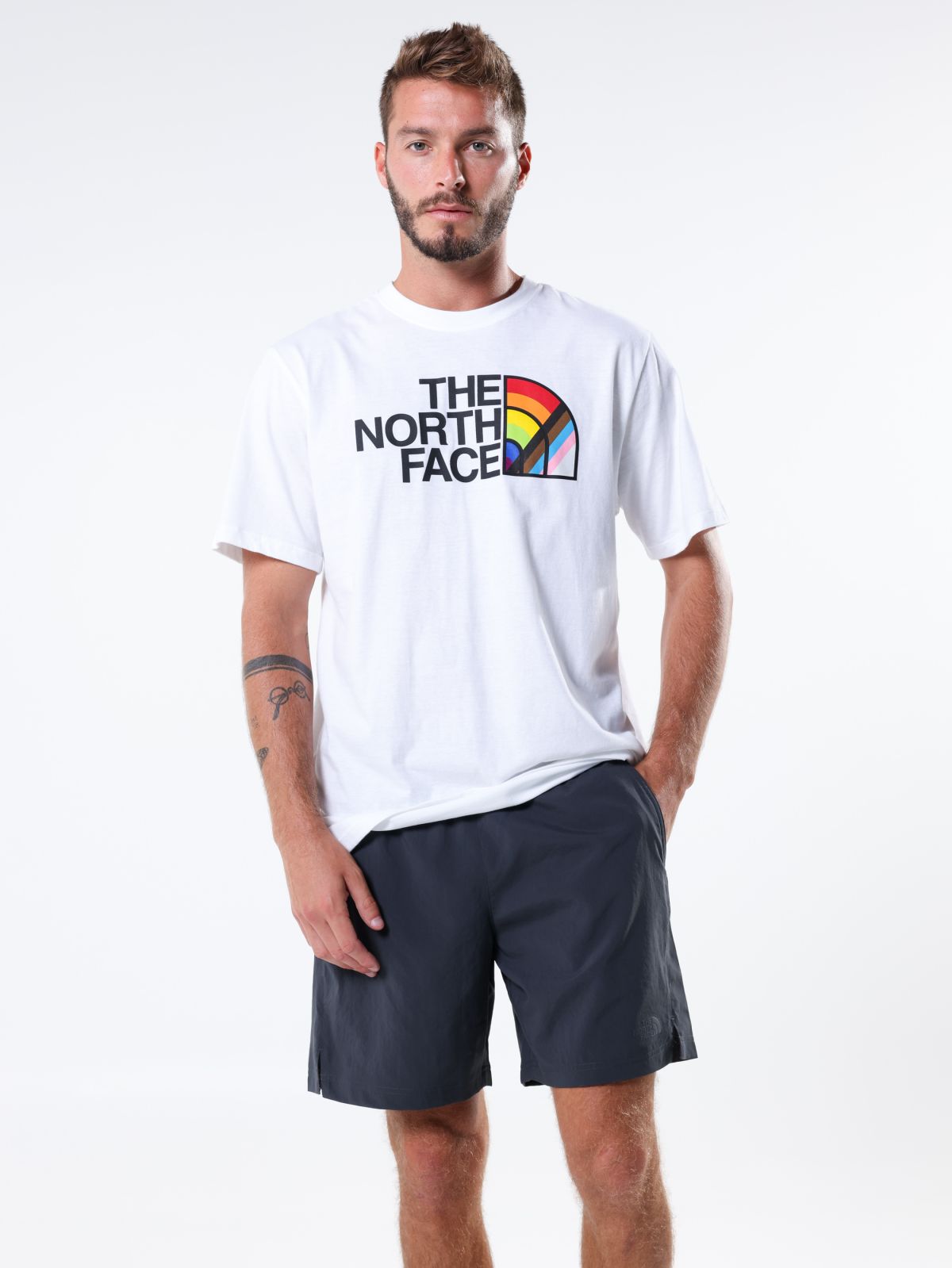  מכנסי ניילון קצרים עם לוגו של THE NORTH FACE