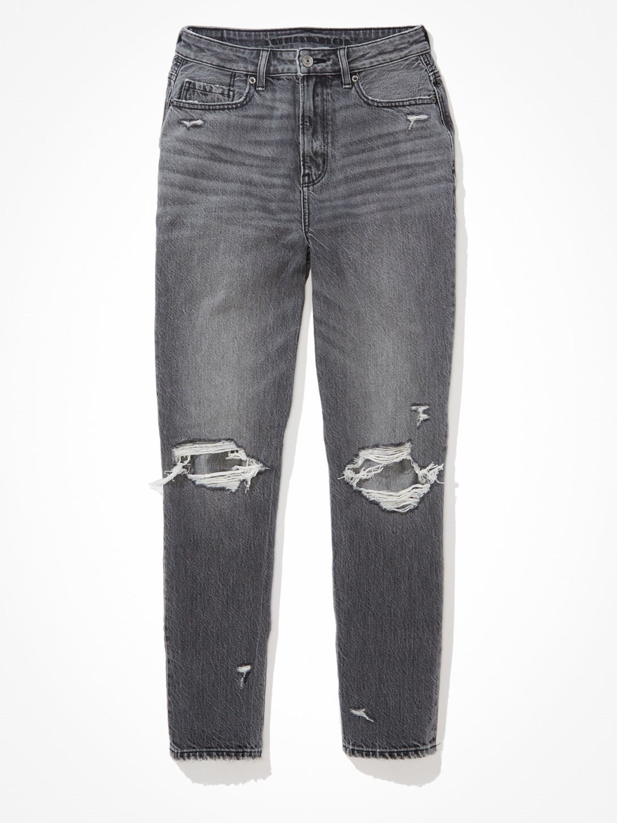  ג'ינס MOM בגזרה גבוהה עם קרעים של AMERICAN EAGLE
