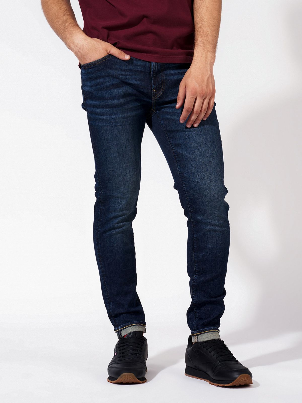 DARK CLEAN SKINNY CROP ג'ינס בגזרה Skinny crop של AMERICAN EAGLE