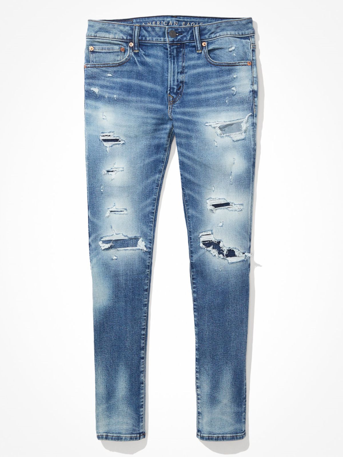  ג'ינס עם קרעים Medium bleached של AMERICAN EAGLE