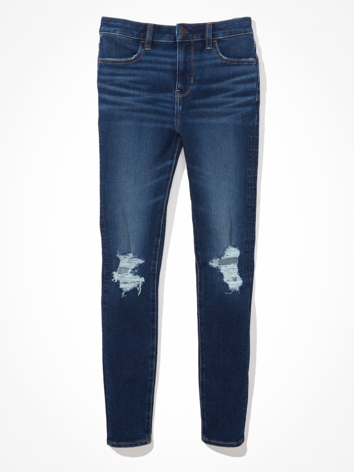  ג'ינס סקיני קרעים Super Hi-Rise Jegging של AMERICAN EAGLE