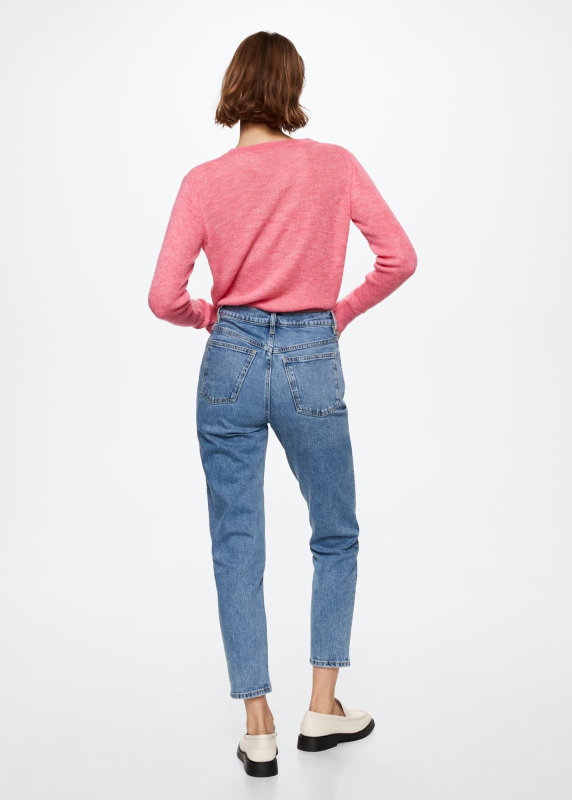  ג'ינס MOM בגזרה גבוהה של MANGO