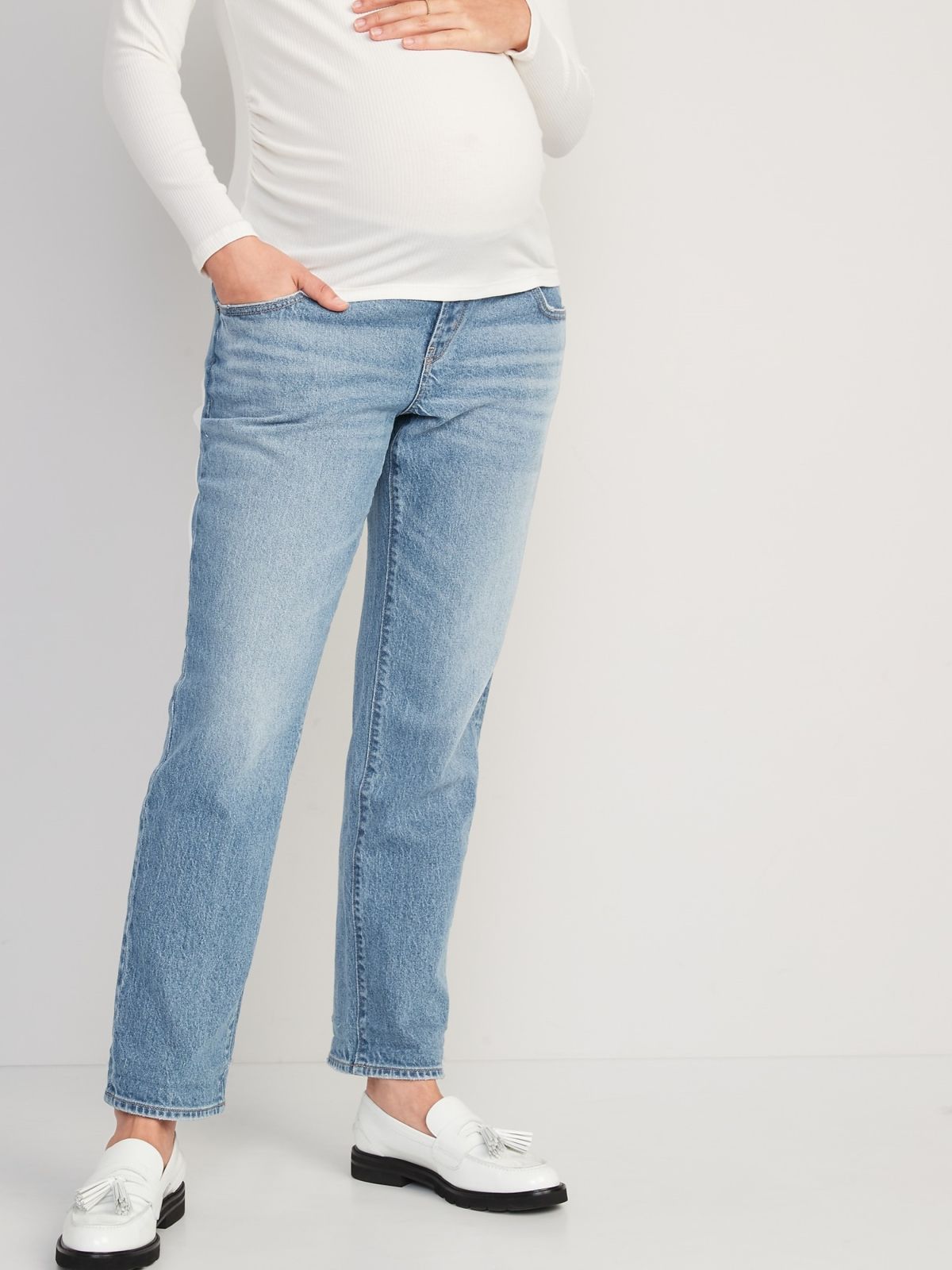  ג'ינס בשילוב רצועת גומי להריון / MATERNITY של OLD NAVY