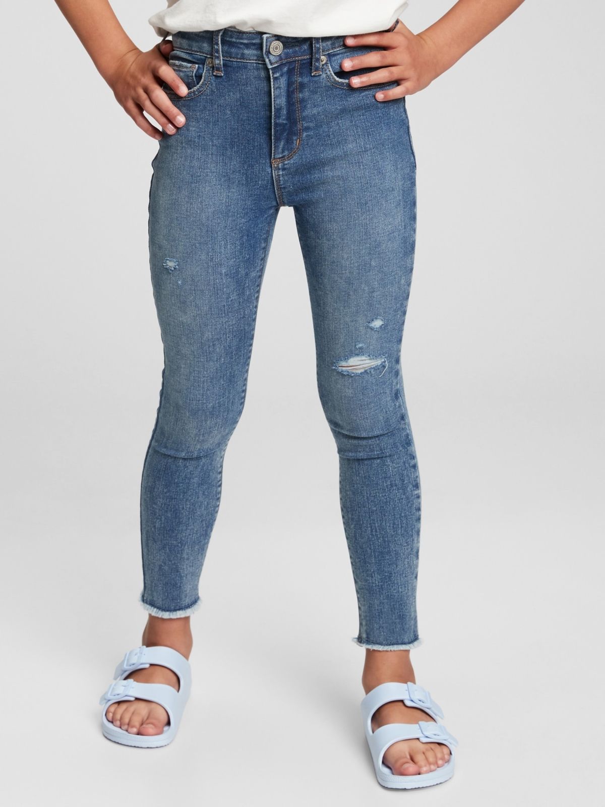  ג'ינס סקיני עם סיומת פרומה / בנות של GAP