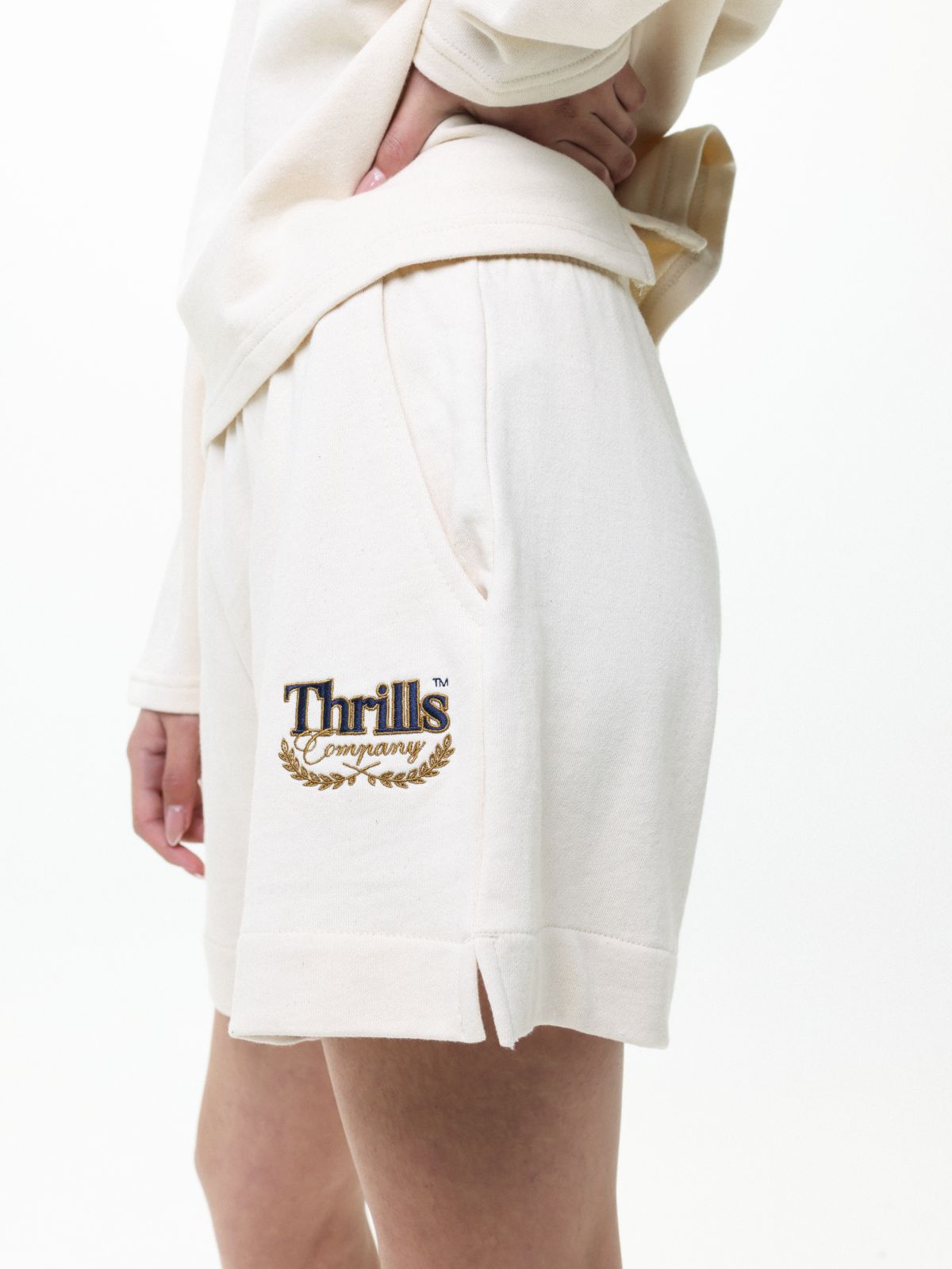  מכנסי טרנינג קצרים עם רקמת לוגו של THRILLS