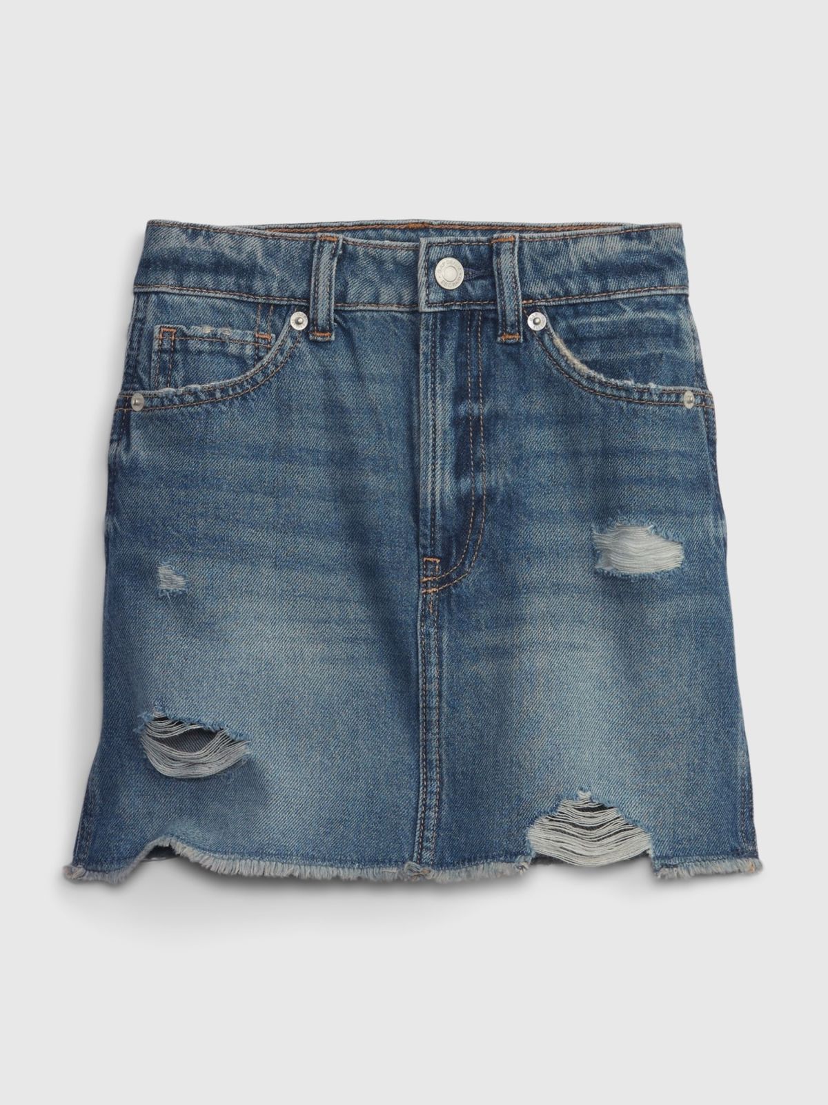  חצאית מיני ג'ינס עם קרעים / בנות של GAP