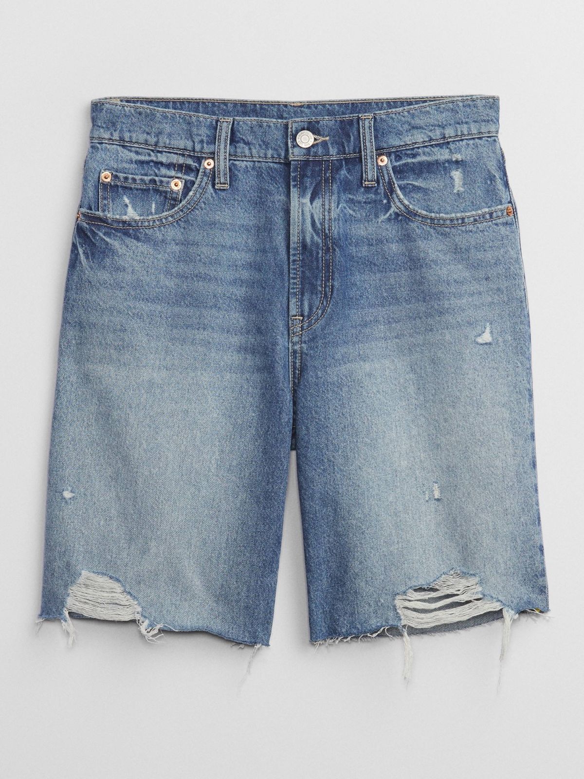  ג'ינס ברמודה עם עיטורי קרעים של GAP