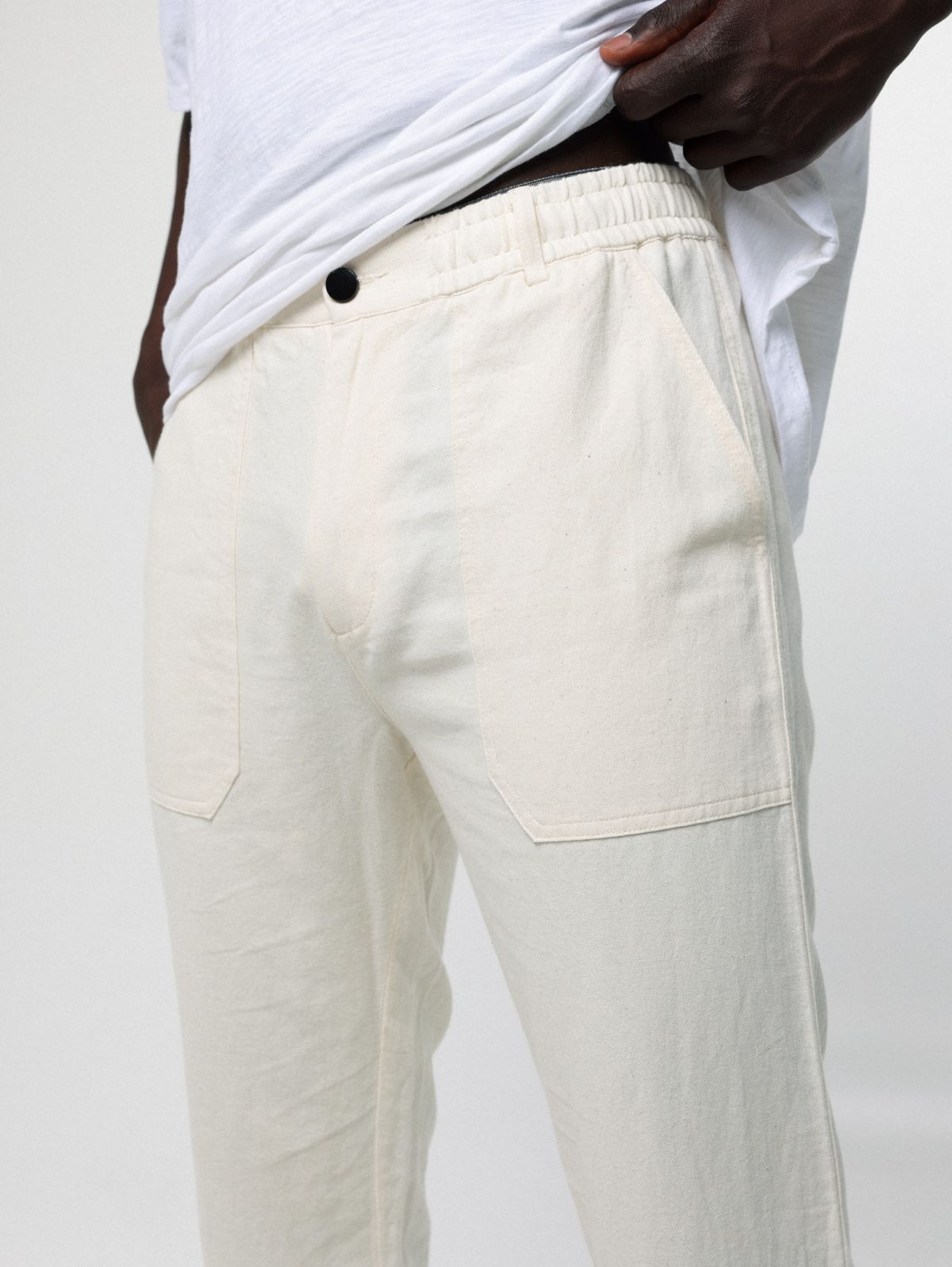  מכנסי אריג עם כיסים של TERMINAL X