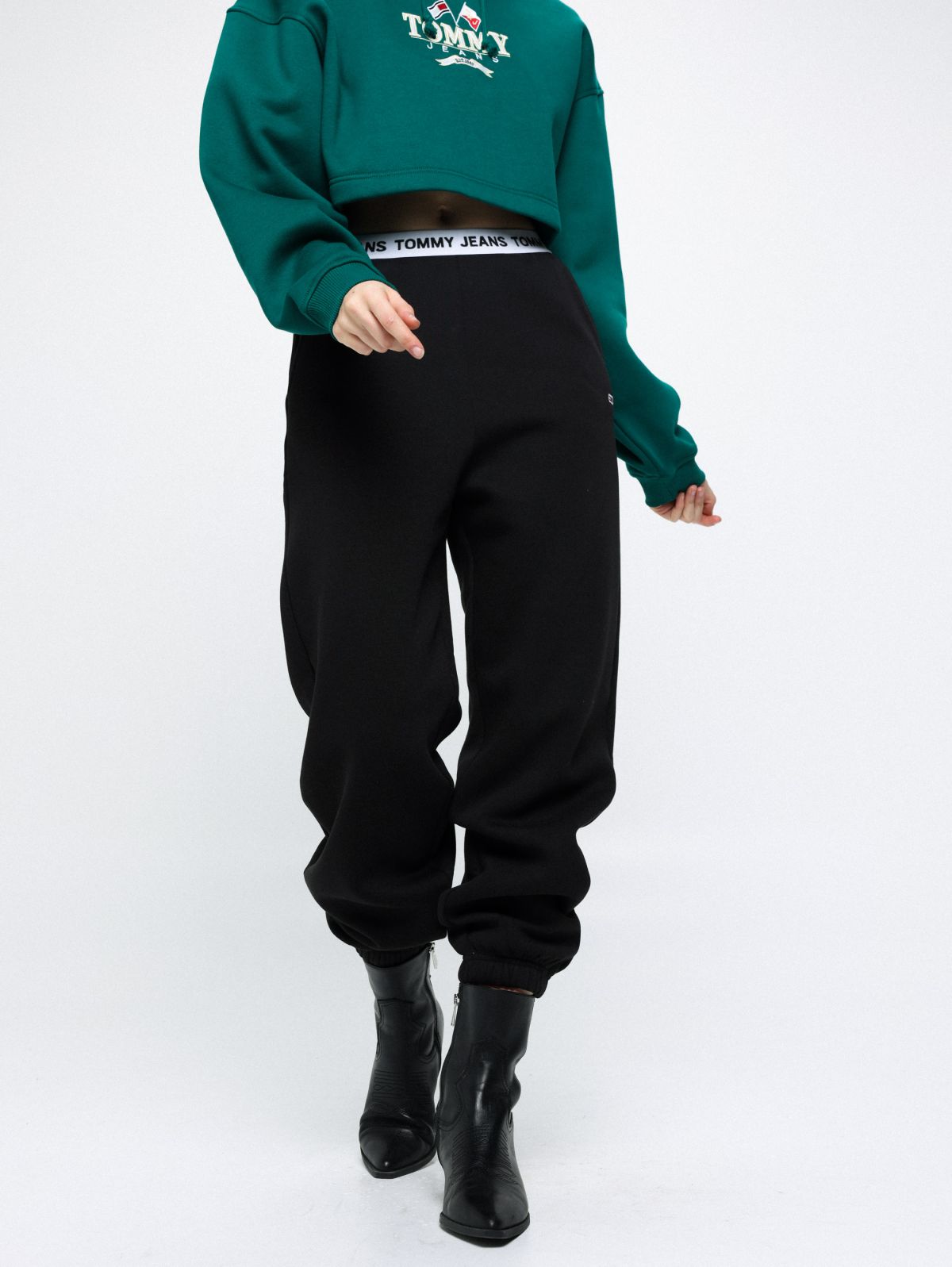  מכנסי טרנינג עם הדפס לוגו רץ של TOMMY HILFIGER