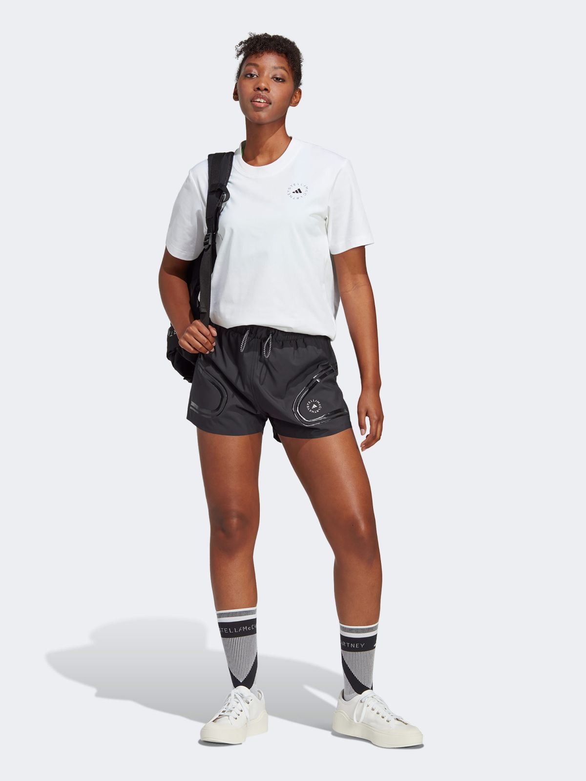  מכנסי אימון קצרים עם לוגו Adidas By Stella Mccartney של ADIDAS BY STELLA MCCARTNEY