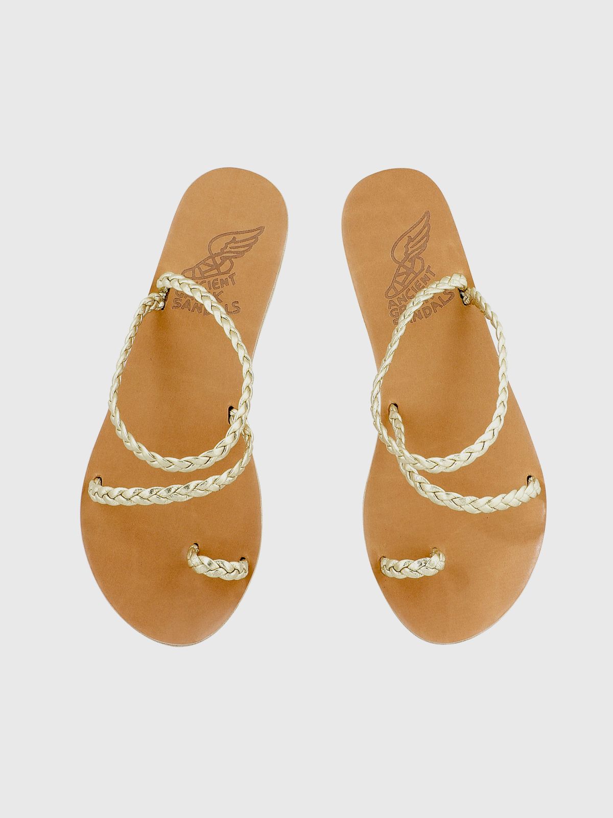  סנדלי עור צמות Eleftheria-Nappa / נשים של Ancient Greek sandals