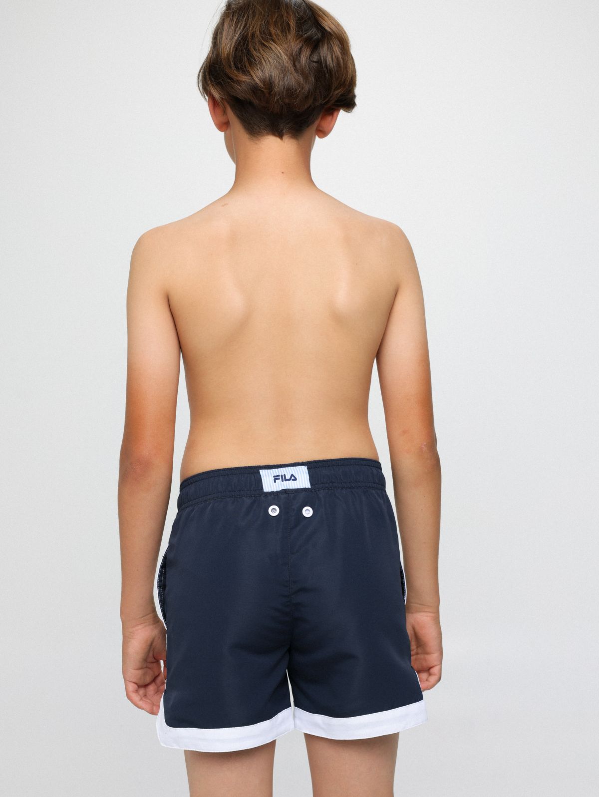  מכנסי בגד ים עם פאץ' לוגו של FILA