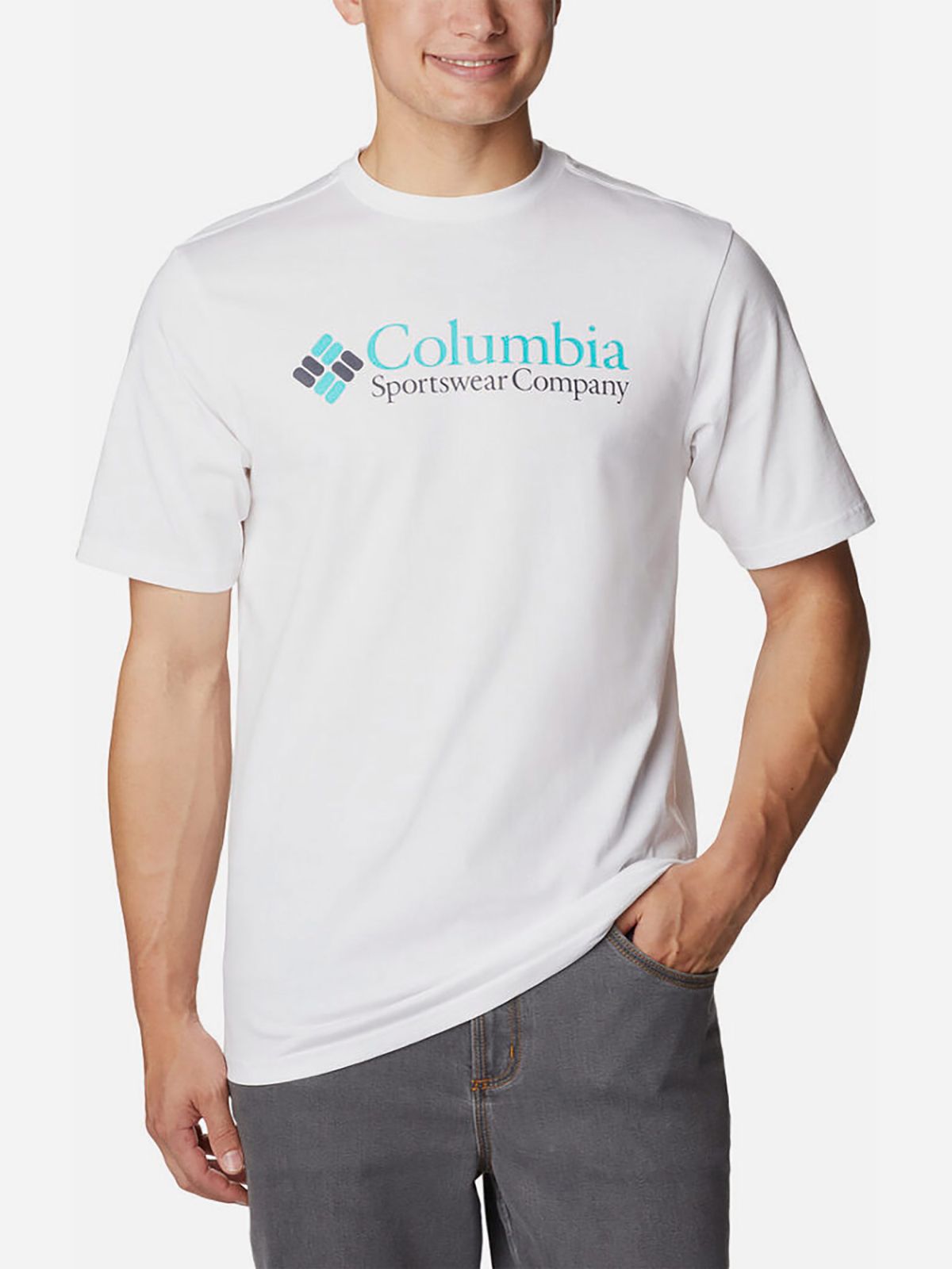  טי שירט עם לוגו של COLUMBIA