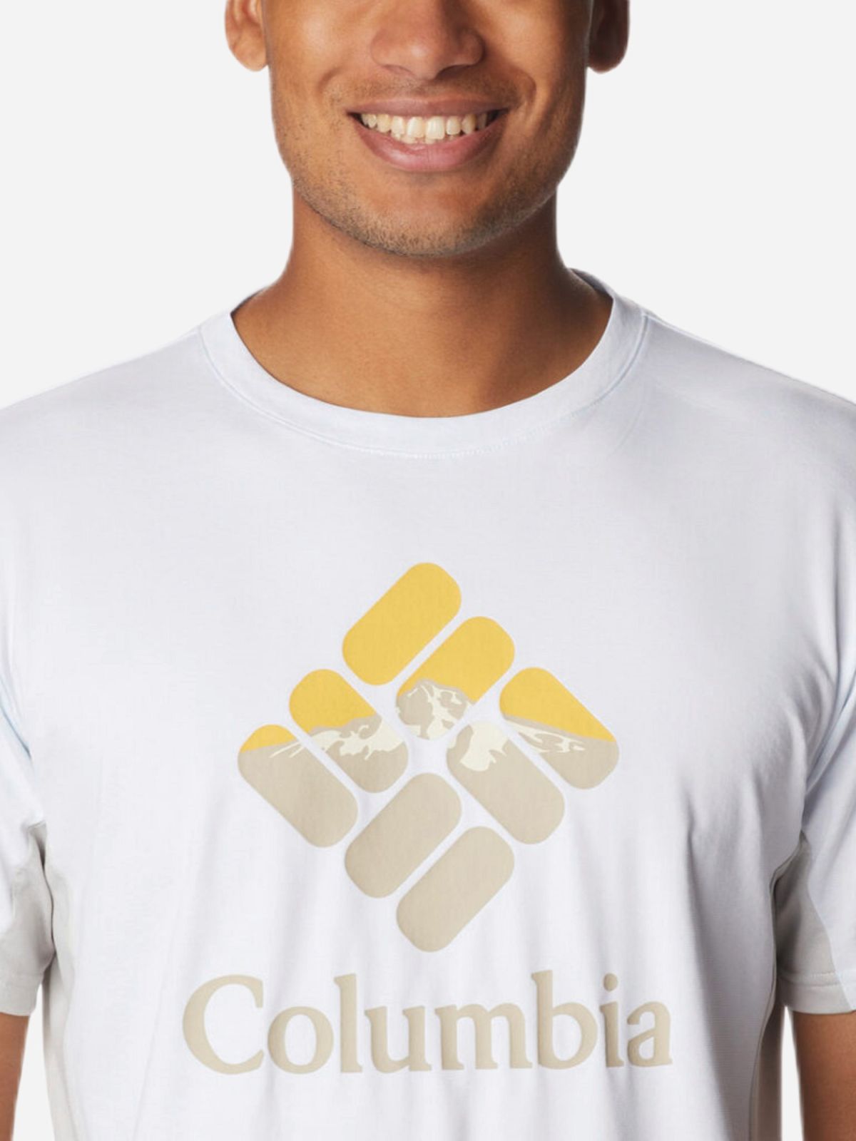  חולצת טי שירט בשילוב לוגו / גברים של COLUMBIA