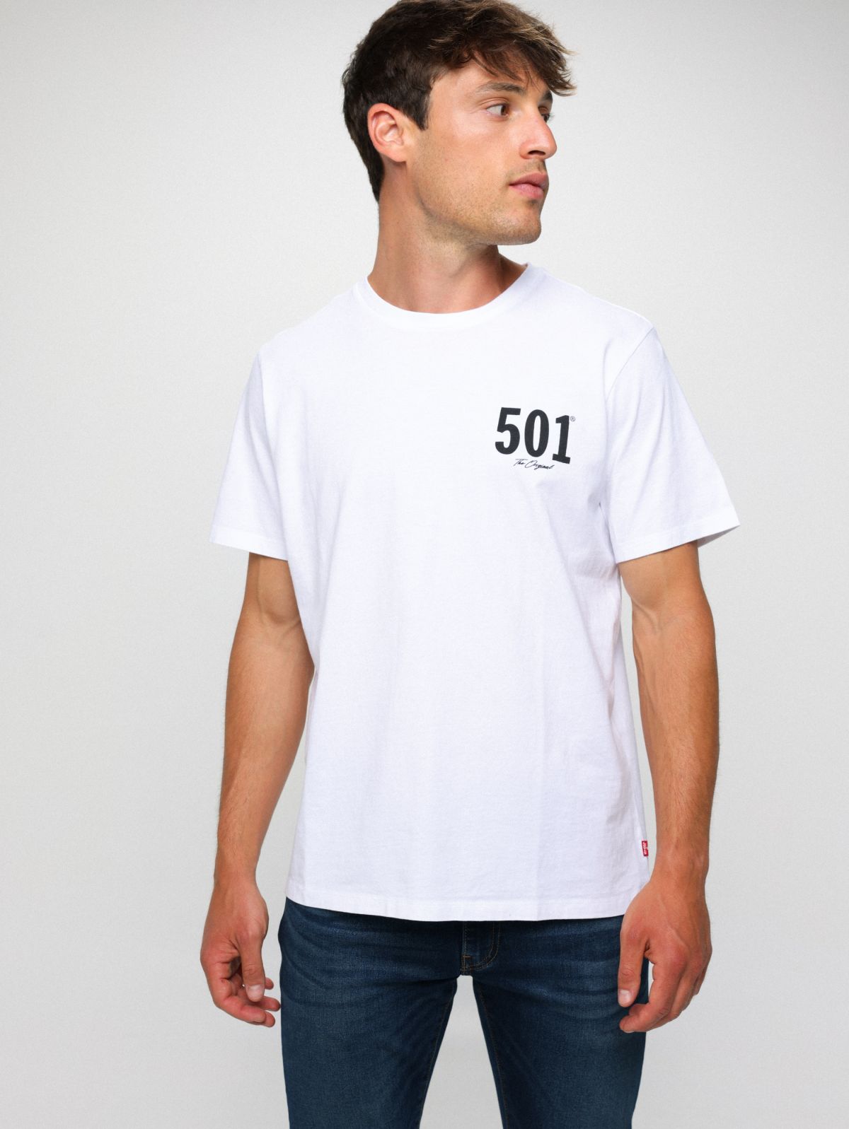  חולצת טי שירט עם הדפס 501 של LEVIS