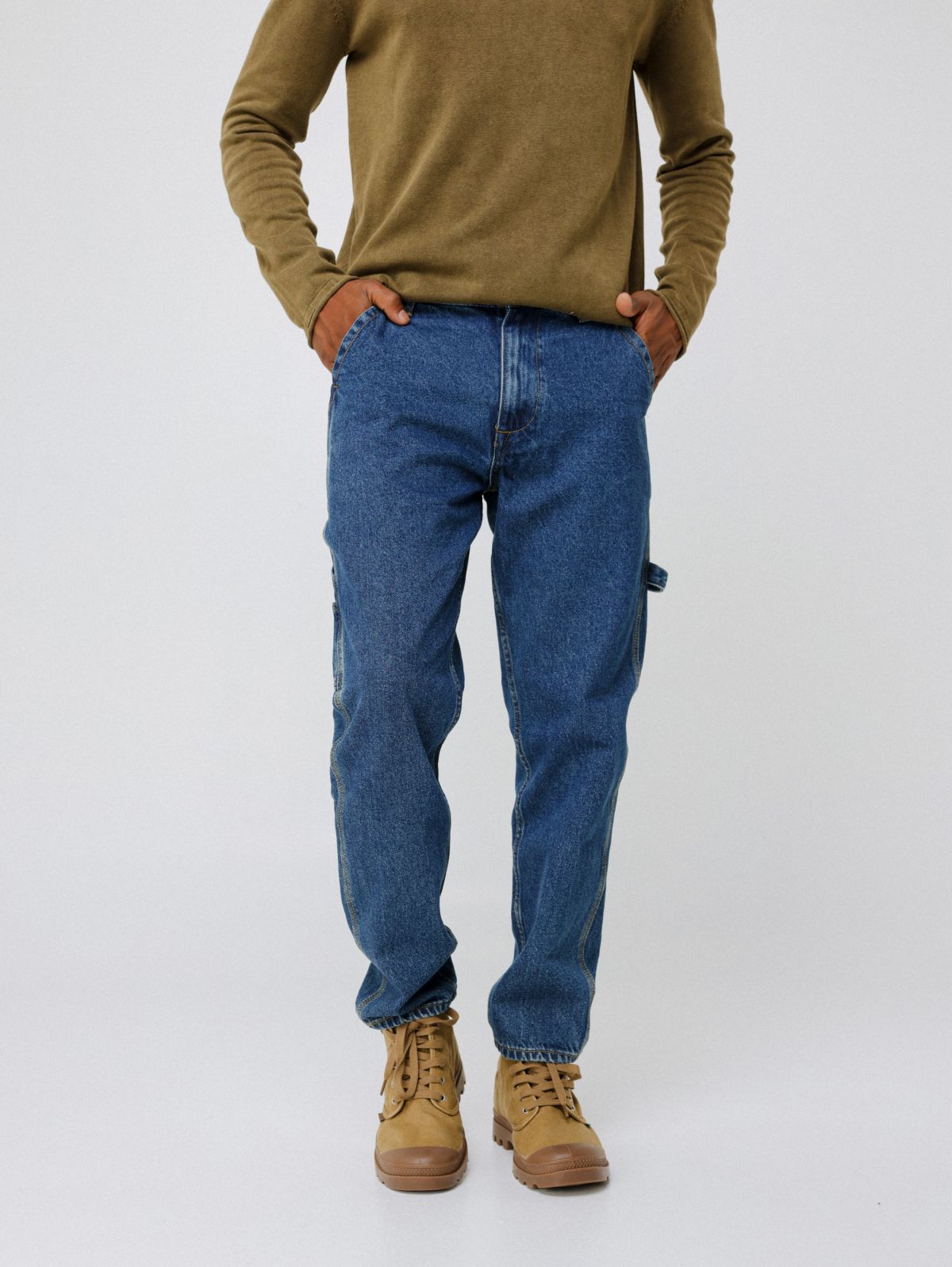  ג'ינס Slim ארוך עם שיפשופים של TERMINAL X