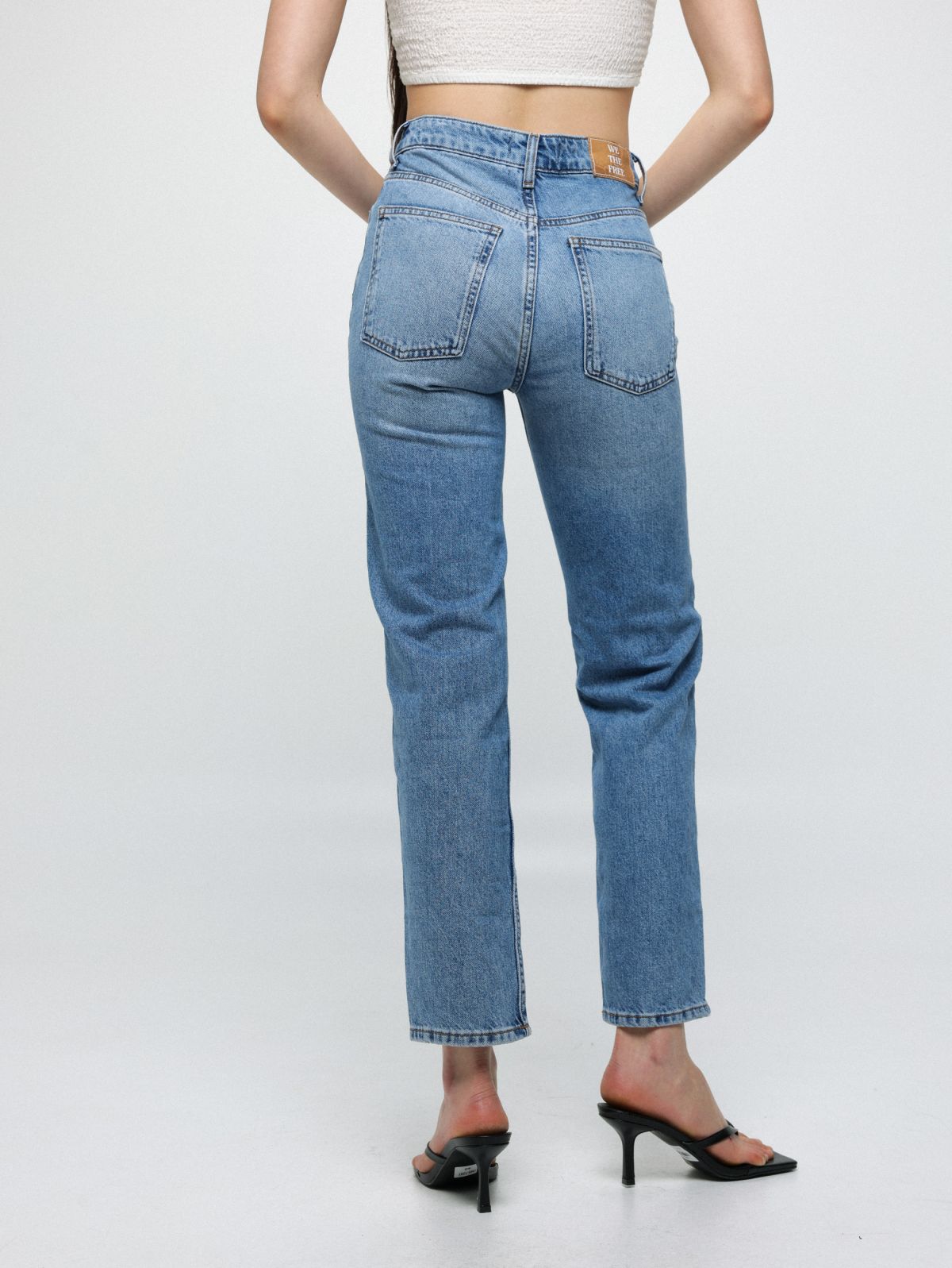  ג'ינס ארוך בגזרה ישרה של FREE PEOPLE