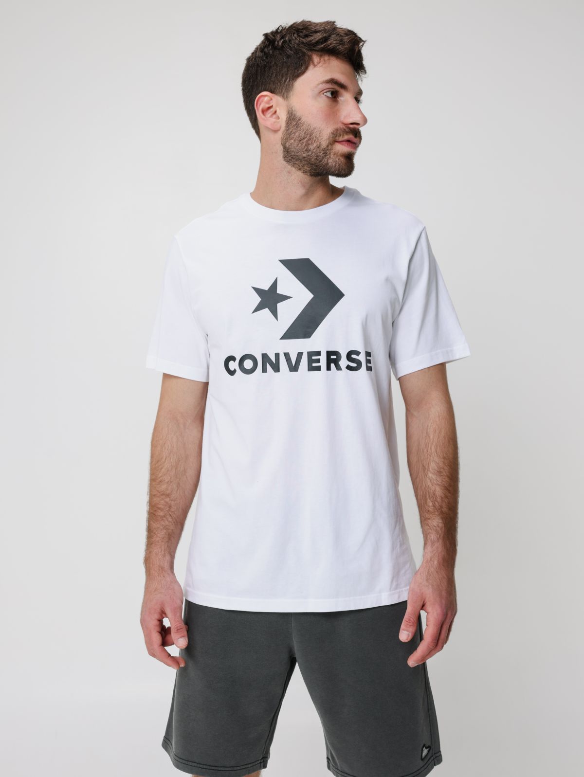  טישירט עם הדפס לוגו של CONVERSE