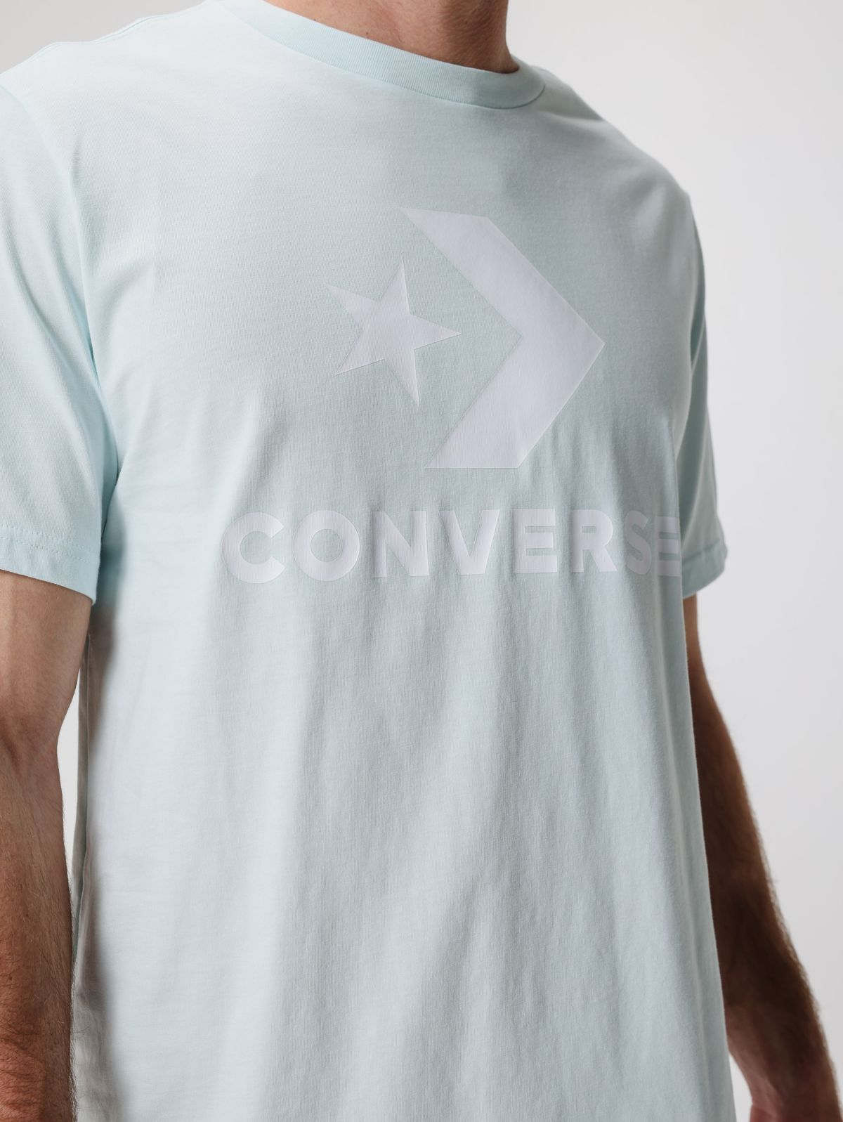 טישירט עם הדפס לוגו של CONVERSE