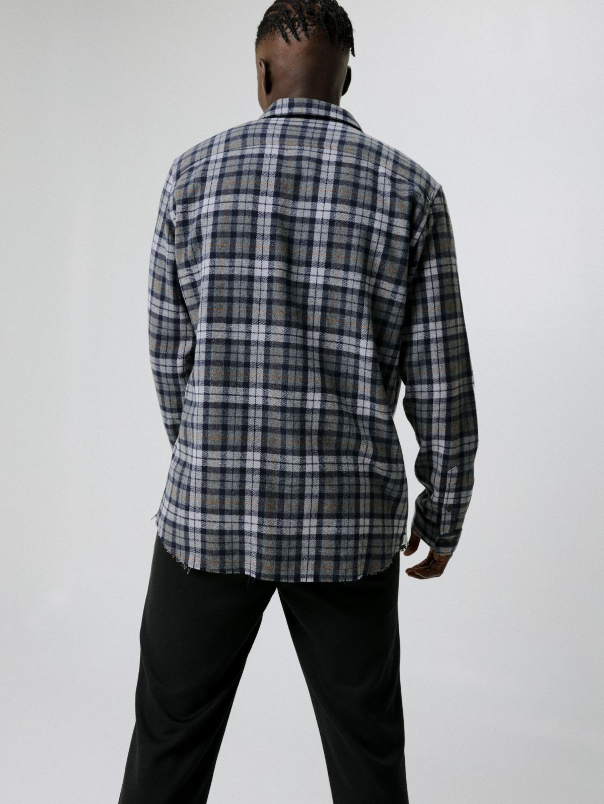  חולצת פלאנל בהדפס משובץ של TERMINAL X CUT N BASE